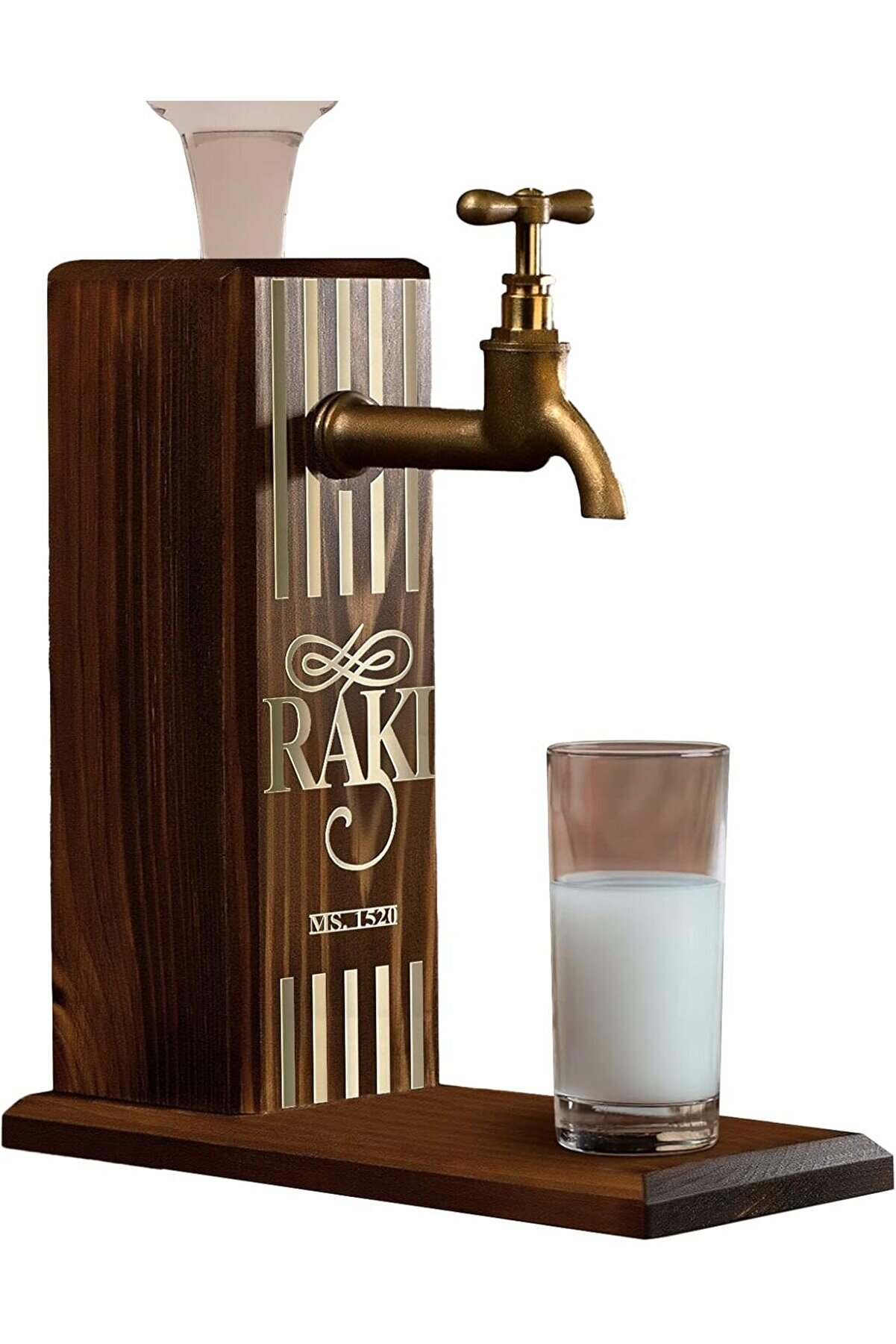 STOREMAX shopverse Özel Rakı Baskılı Musluklu Ahşap İçki, İçki Çeşmesi, Doğum Günü Hediyesi, Ev Hediyesi, İçe