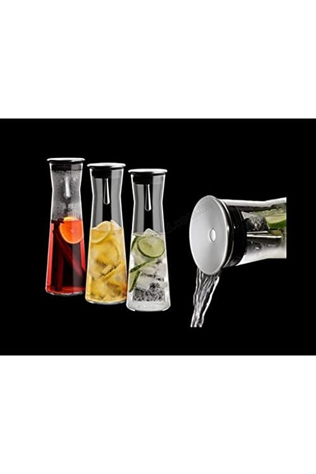 Shopverse 093 006 103 Sürahi̇ Yakl. 1100 Ml Isıya Dayanıklı Borosi̇li̇kat Camdan Prati̇k Dökme Ağızlıklı