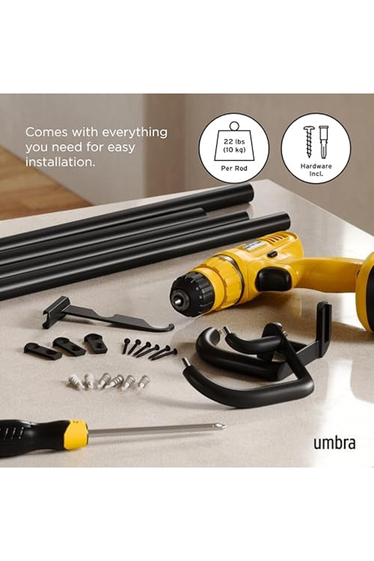 Shopverse Twi̇li̇ght Çi̇ft Çubuğu Seti̇ - Sarma Tasarım Karartma Veya Oda Karartma Panelleri̇ İçi̇n İdeal,