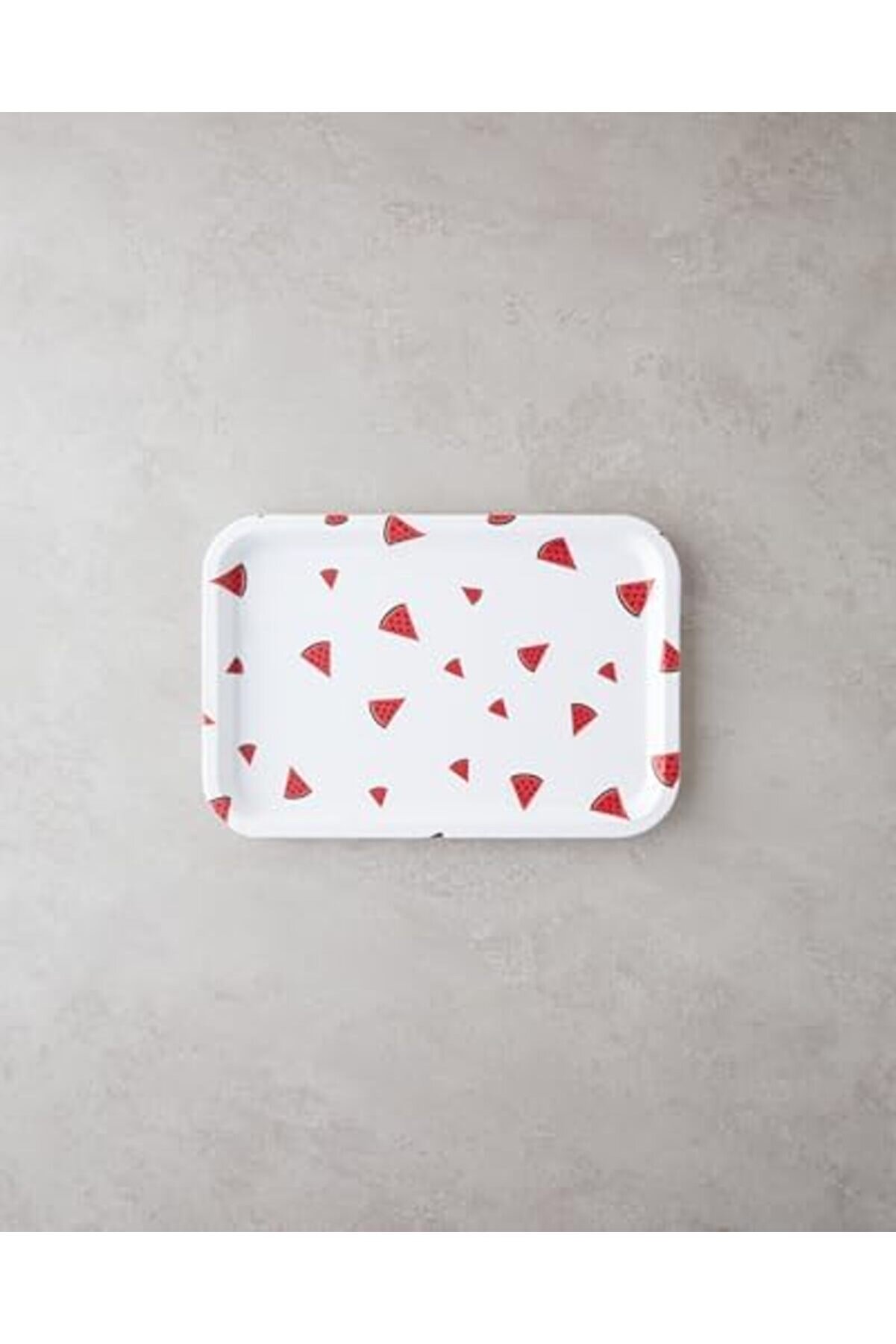 Shopverse Watermelli̇es Plasti̇k Tepsi̇ Beyaz - Kırmızı Trendfli̇ck 1014773