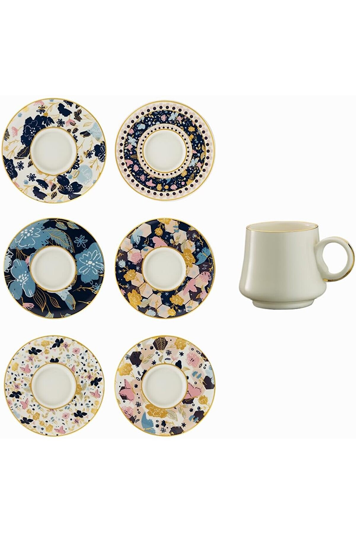 STOREMAX shopverse Moreno 1453 Potpuri Yüzük 12 Parça Altı Kişilik Kahve Fincan Takımı 120 ml trendflick 1014