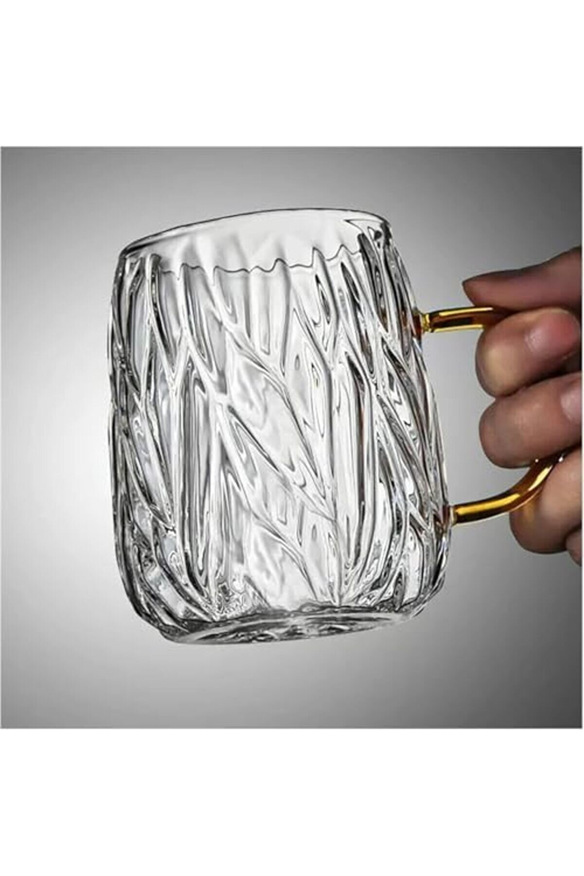 Shopverse Cam Kupalar Retro Şeffaf Cam Kupa Kahve Çay Kupası Çi̇ft Yüksek Değerli̇ Cam Kupa Saplı Kupa