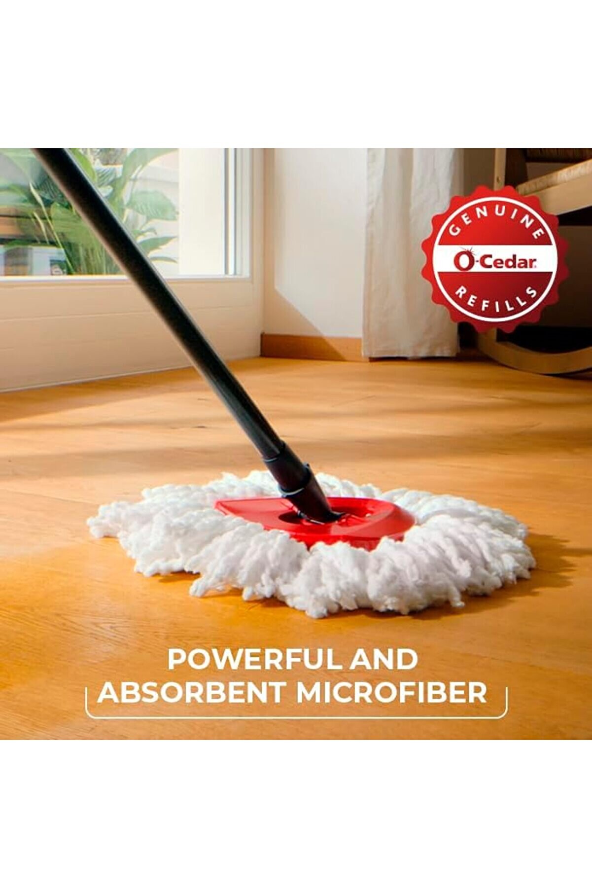 Shopverse Mi̇krofi̇ber Spi̇n Mop, Kovalı Zemi̇n Temi̇zleme Si̇stemi̇, Kırmızı, Gri̇ Trendfli̇ck 1014773