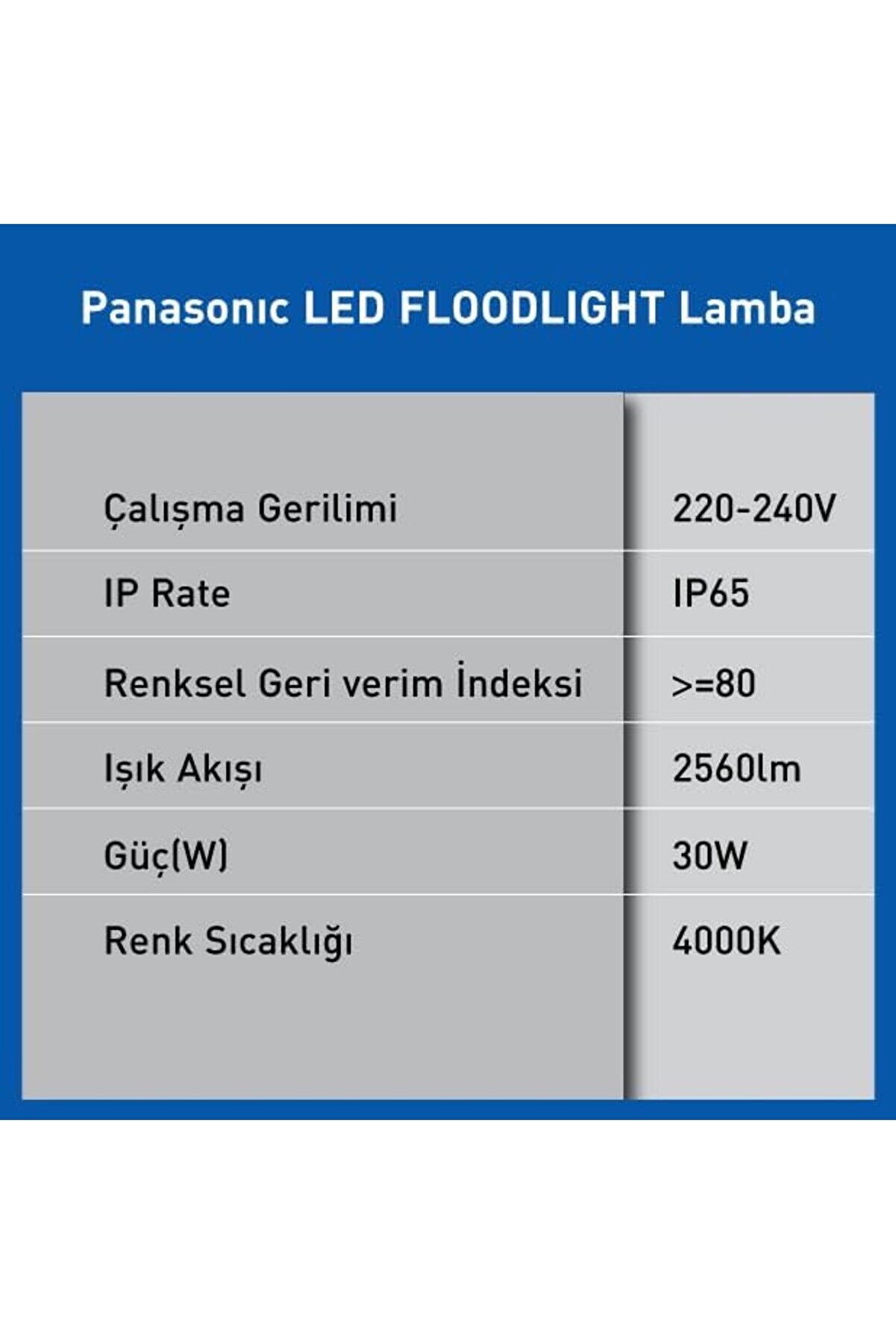 Shopverse Led Projektör, Gün Işığı 30W 2560Lm 4000K Trendfli̇ck 1014773
