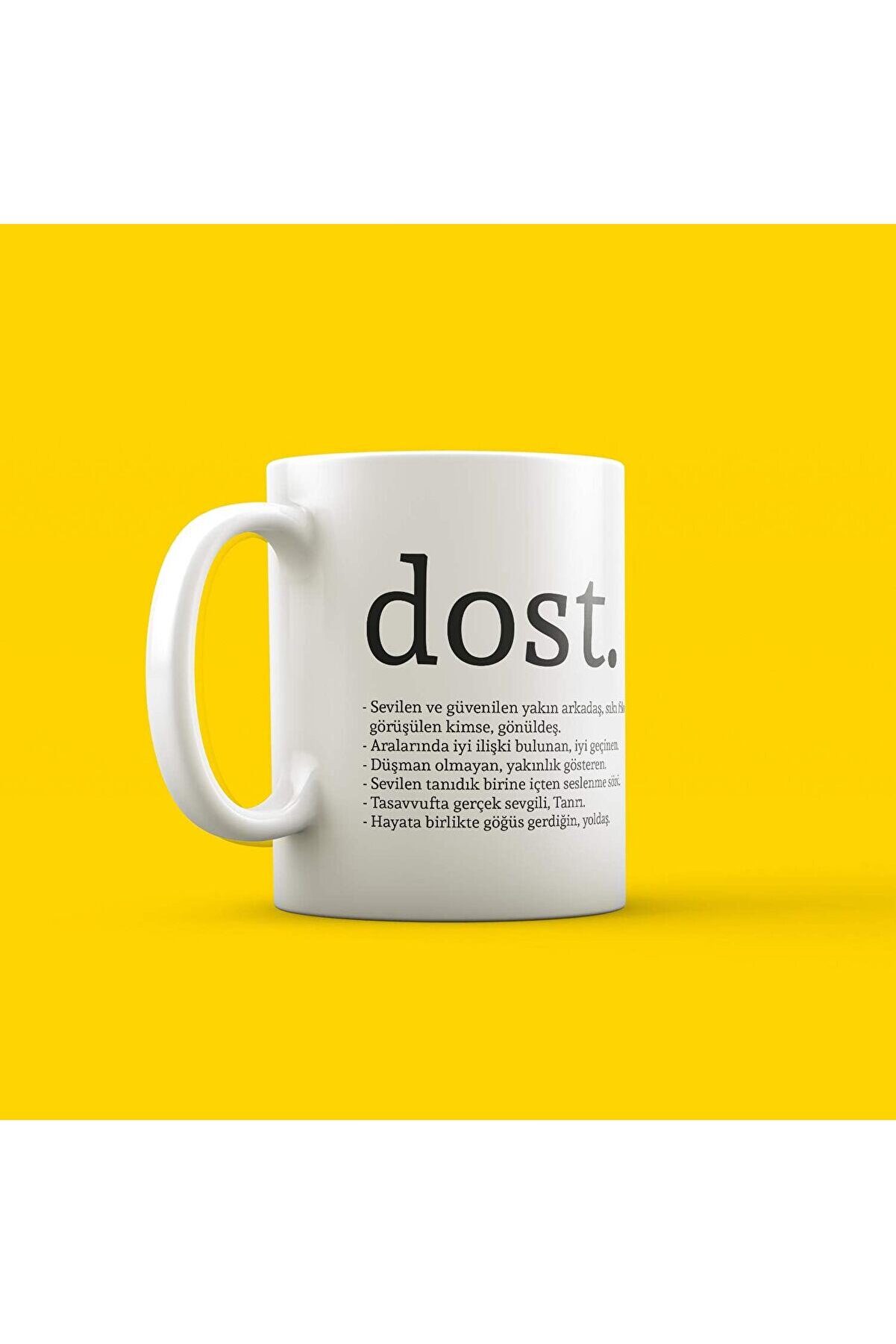 STOREMAX goldwhirl Dostlara Hediyelik Kelime Anlamlı Kupa Kupa Çay Kahve Bardağı yüksekliği: 9,5 cm çapı:8,5