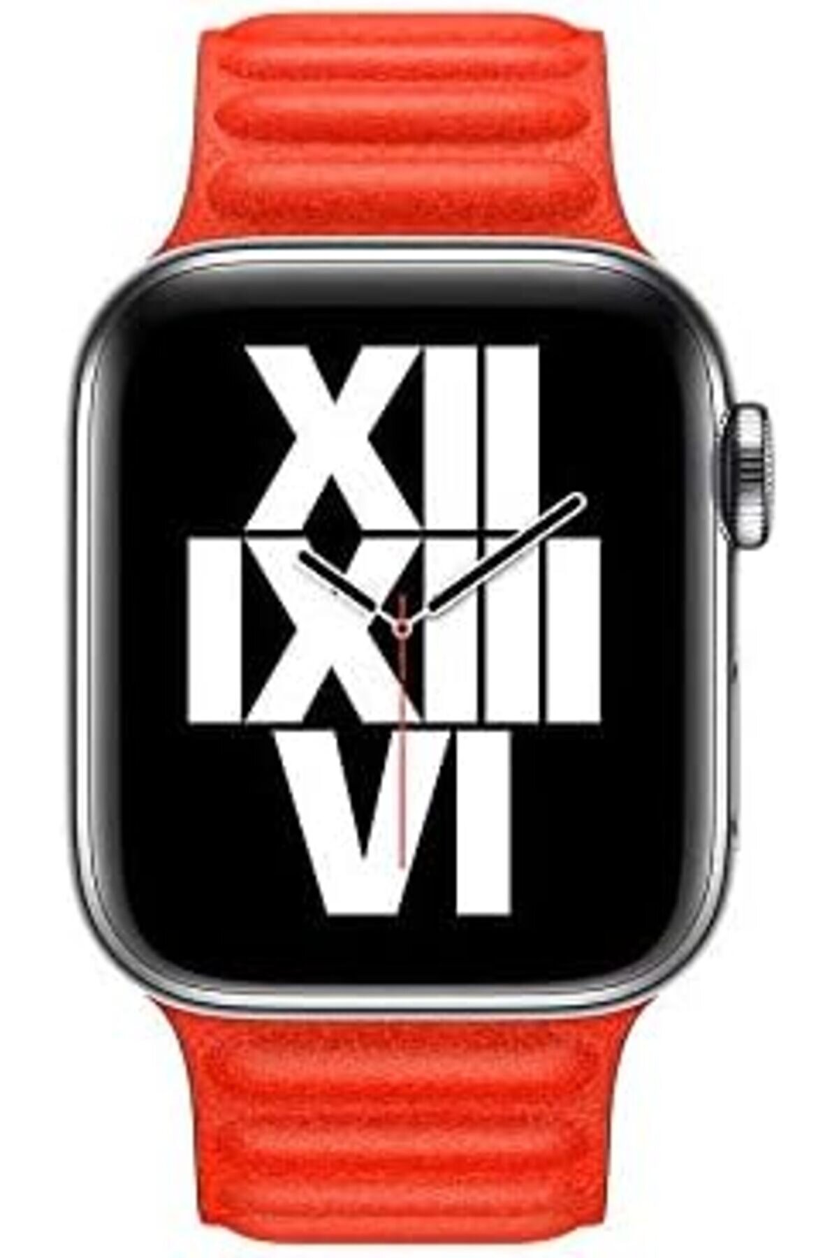 STOREMAX shopverse İle Uyumlu 44mm KRD-34 Deri Kordon Kırmızı trendflick 1014773