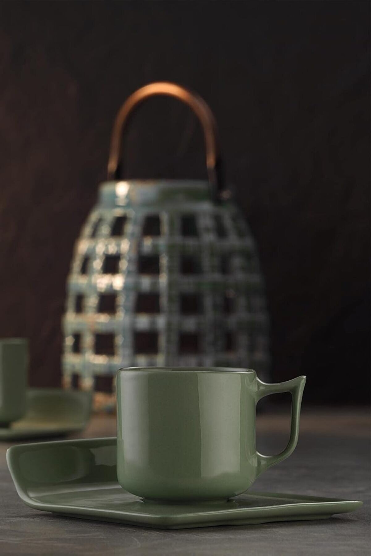 STOREMAX shopverse Despina 4 Parça 2 Kişilik Kahve Takımı Yeşil trendflick 1014773