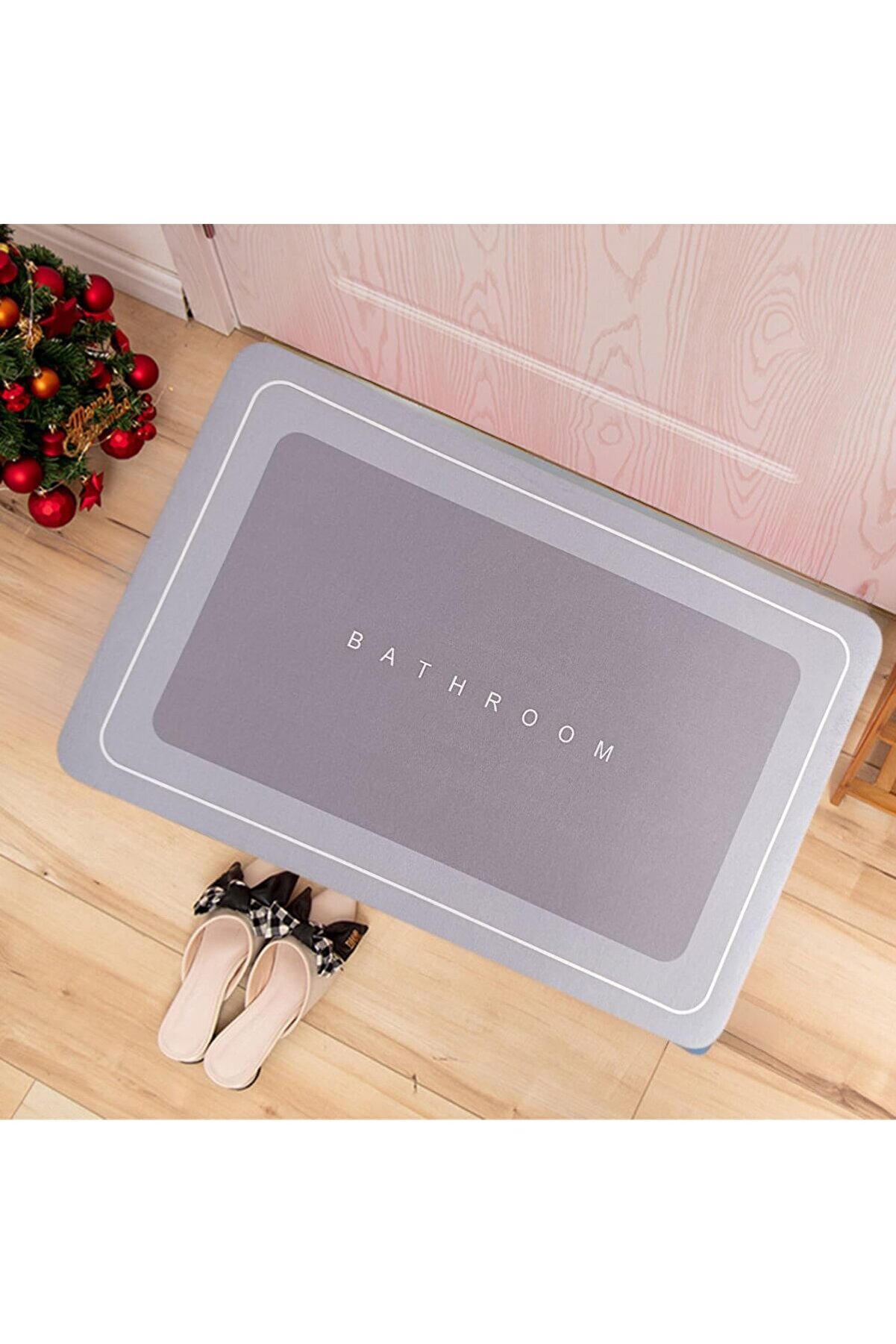 STOREMAX shopverse Paspası Süper Su Emici Kaymaz Tabanlı Paspas Paspası Dikdörtgen Diatomit Paspas Süper Emic