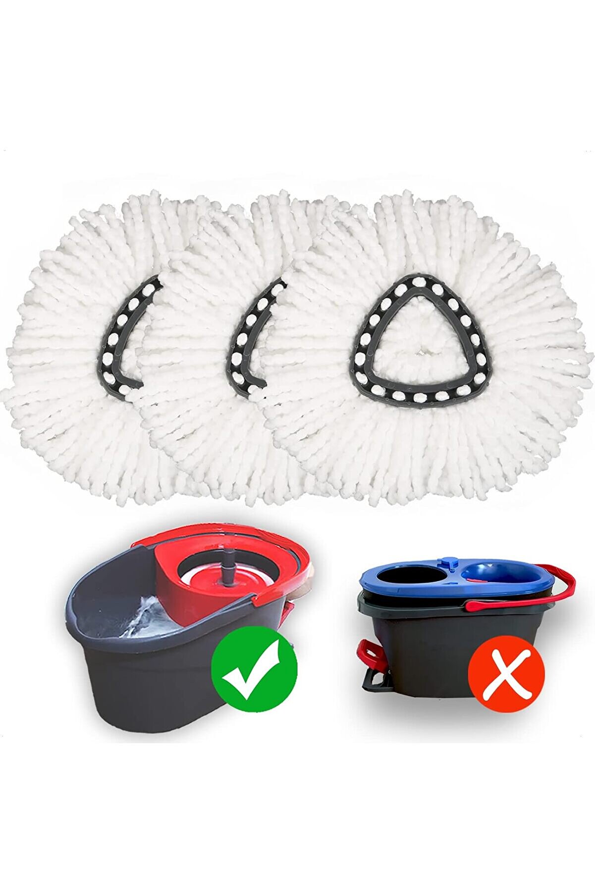 STOREMAX buybeam Paspas Değiştirme Başlığı O Cedar Spin Paspas ile Uyumlu Paspas Yedekleri - Mikrofiber, Der