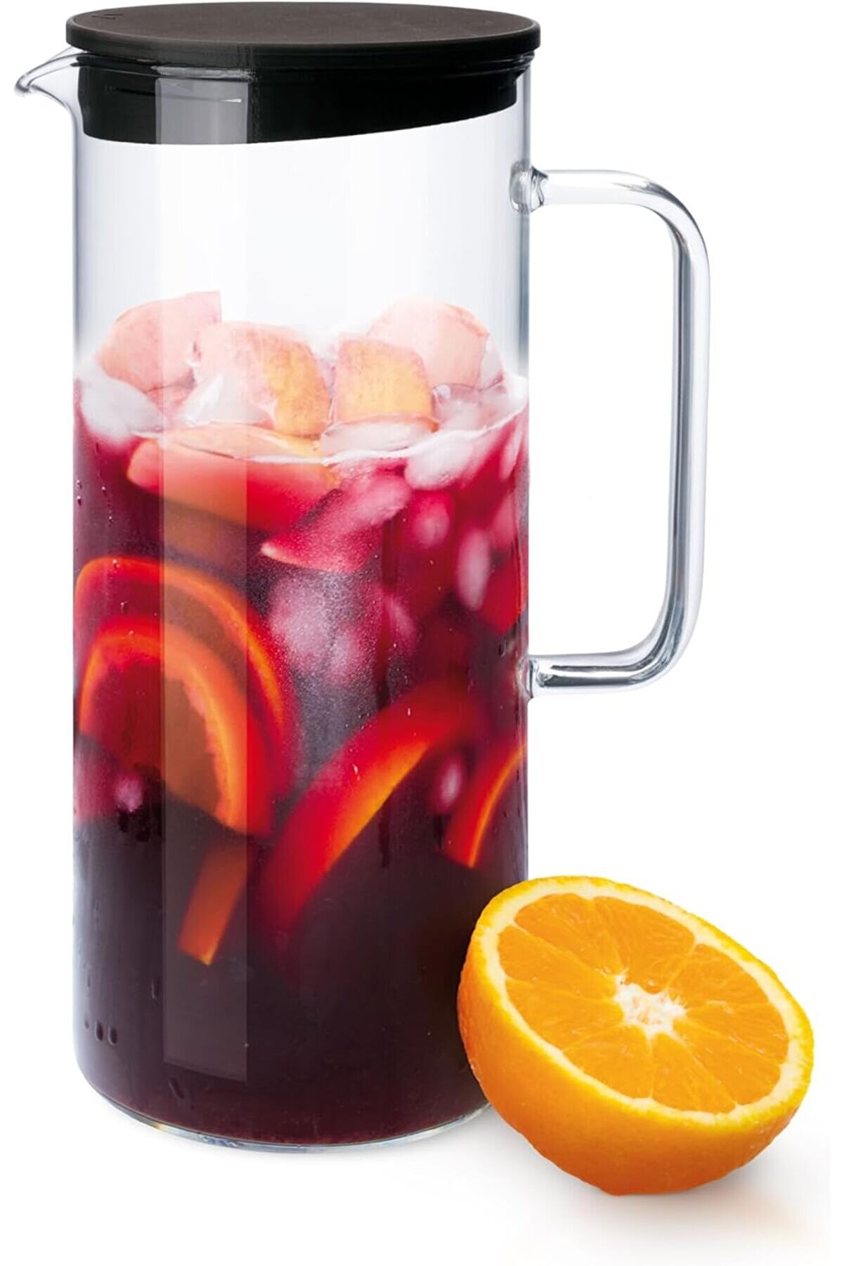 STOREMAX trendflare 1,25 L Cam Sürahi – Borosilikat – Kapaklı – Buzdolabı Uyumu – Dayanıklı – Üretimi modaspl