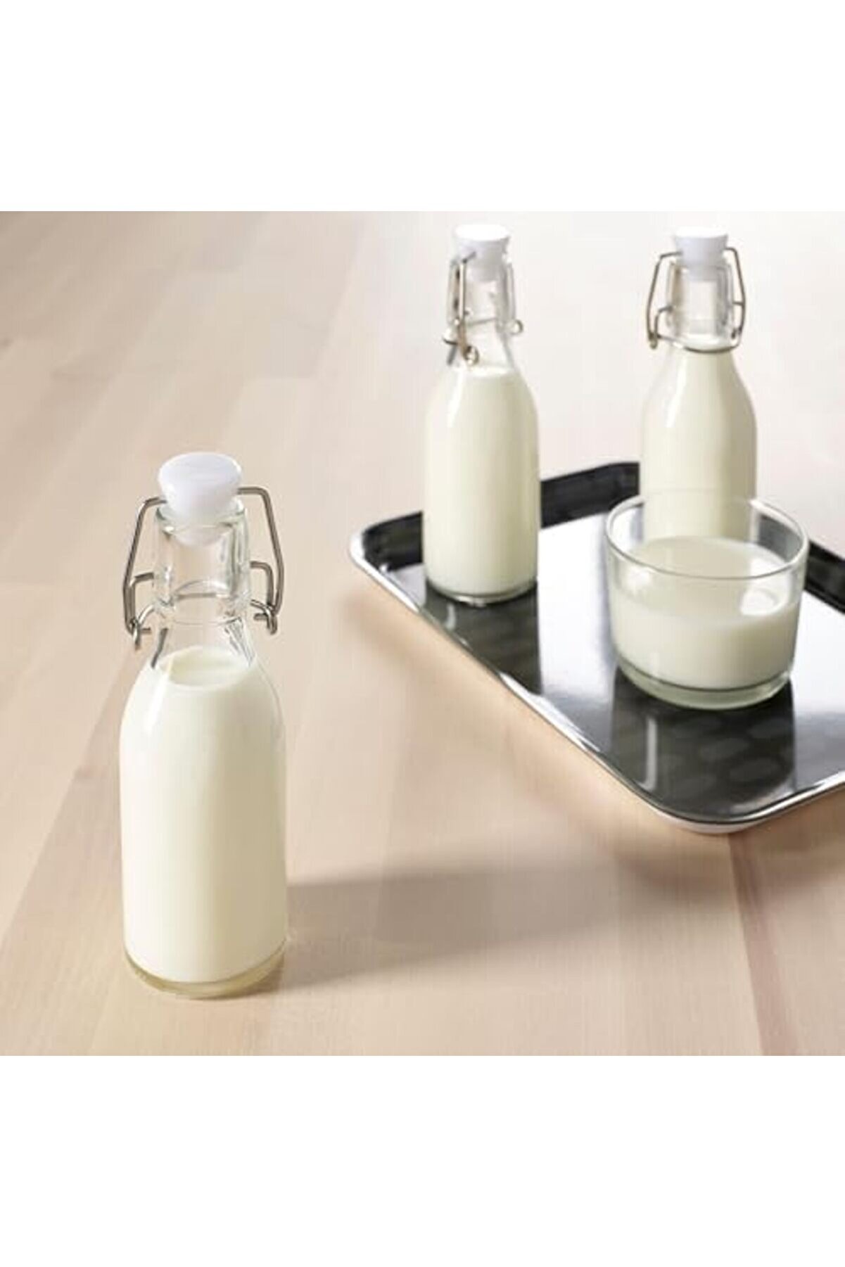 Shopverse 3 Adet Cam-Vakumlu Su Şi̇şesi̇ 15 Cl Sos-Yağ Şi̇şesi̇ Trendfli̇ck 1014773