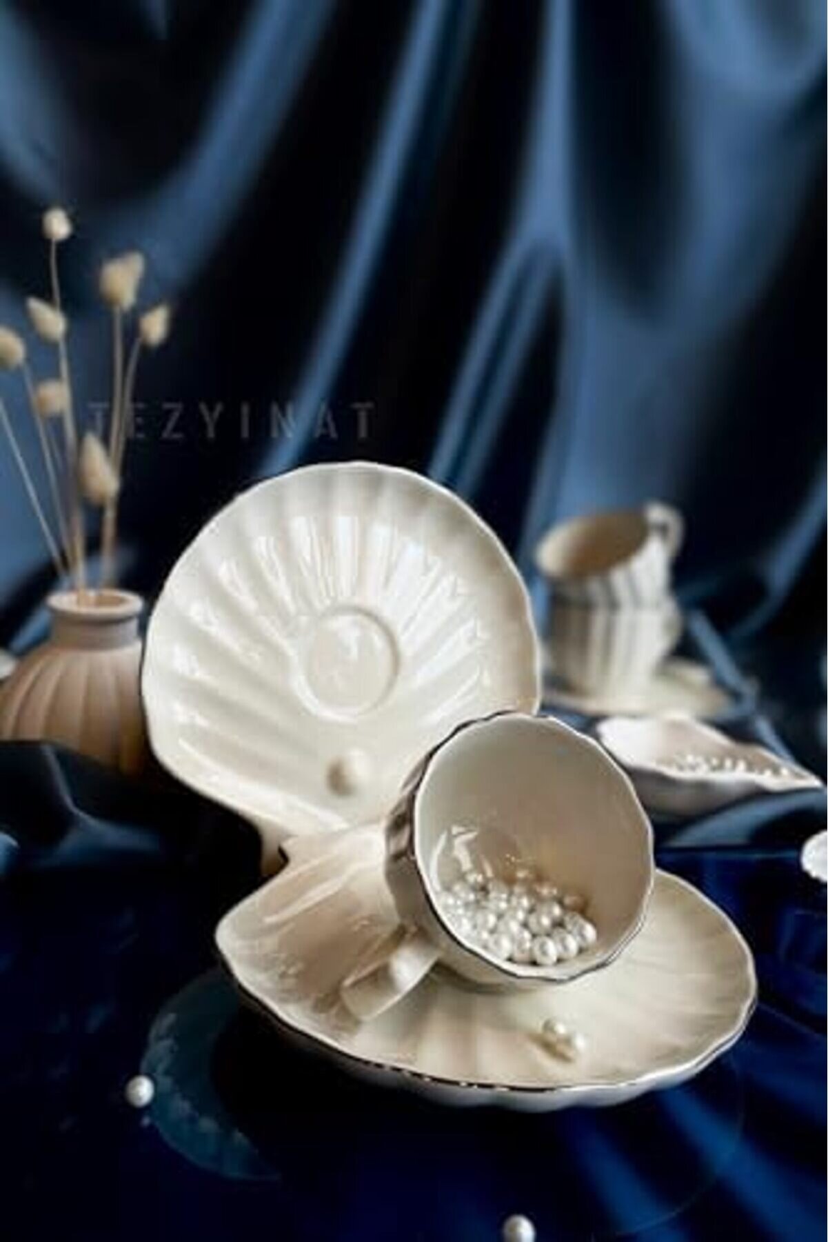 Shopverse -İsti̇ri̇dye 12 Parça 6 Ki̇şi̇li̇k Kahve Fi̇ncan Takımı (Plati̇n Yaldızlı) Trendfli̇ck 1014773