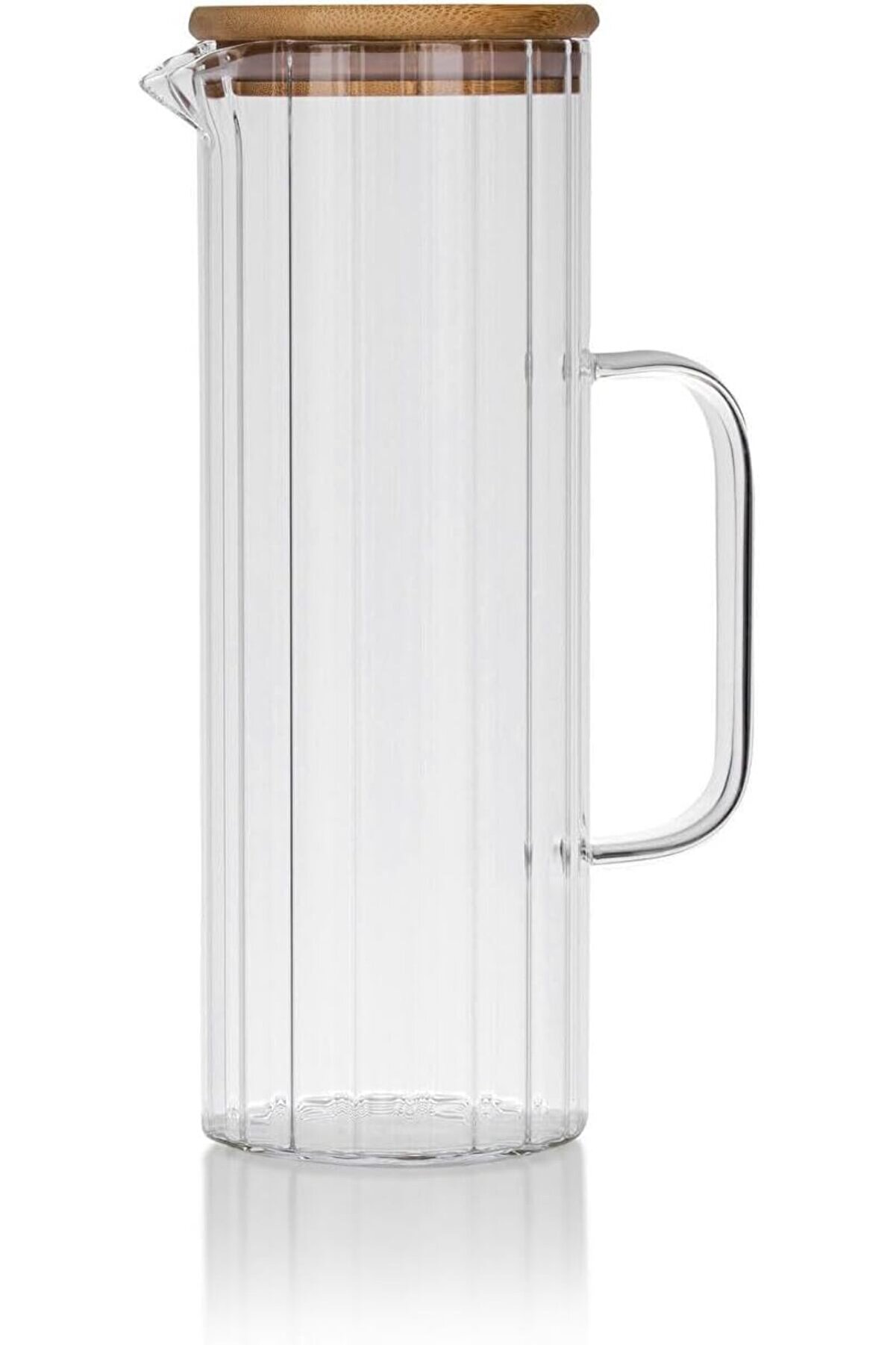 STOREMAX shopverse 1000ml Bambu Kapaklı Borosilikat Cam Yağlık & Sürahi – Şık, Dayanıklı ve Sağlıklı Saklama