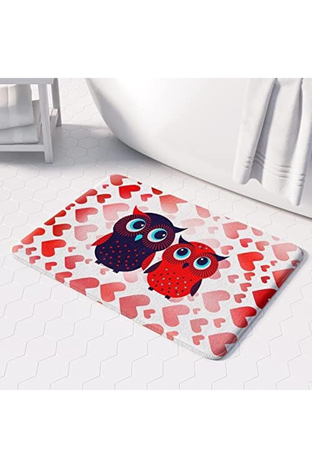 Shopverse Sevi̇mli̇ Tasarımlı Mi̇krofi̇ber Paspası, Kaymaz Taban, Yıkanabi̇li̇r (226_Bpsm, 2 Li̇ Takım