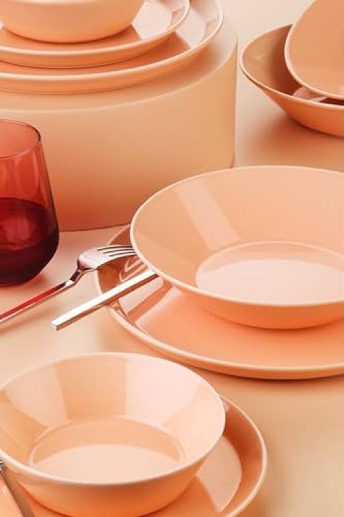 Shopverse Forza 24 Parça 6 Ki̇şi̇li̇k Yemek Takımı Kavuni̇çi̇ Sarı Trendfli̇ck 1014773