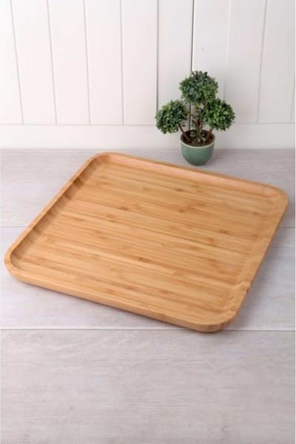 STOREMAX Bambu Lüx Kare Servis 30 * 30cm, Sunumluk & Çerezlik Sunum Tabağı