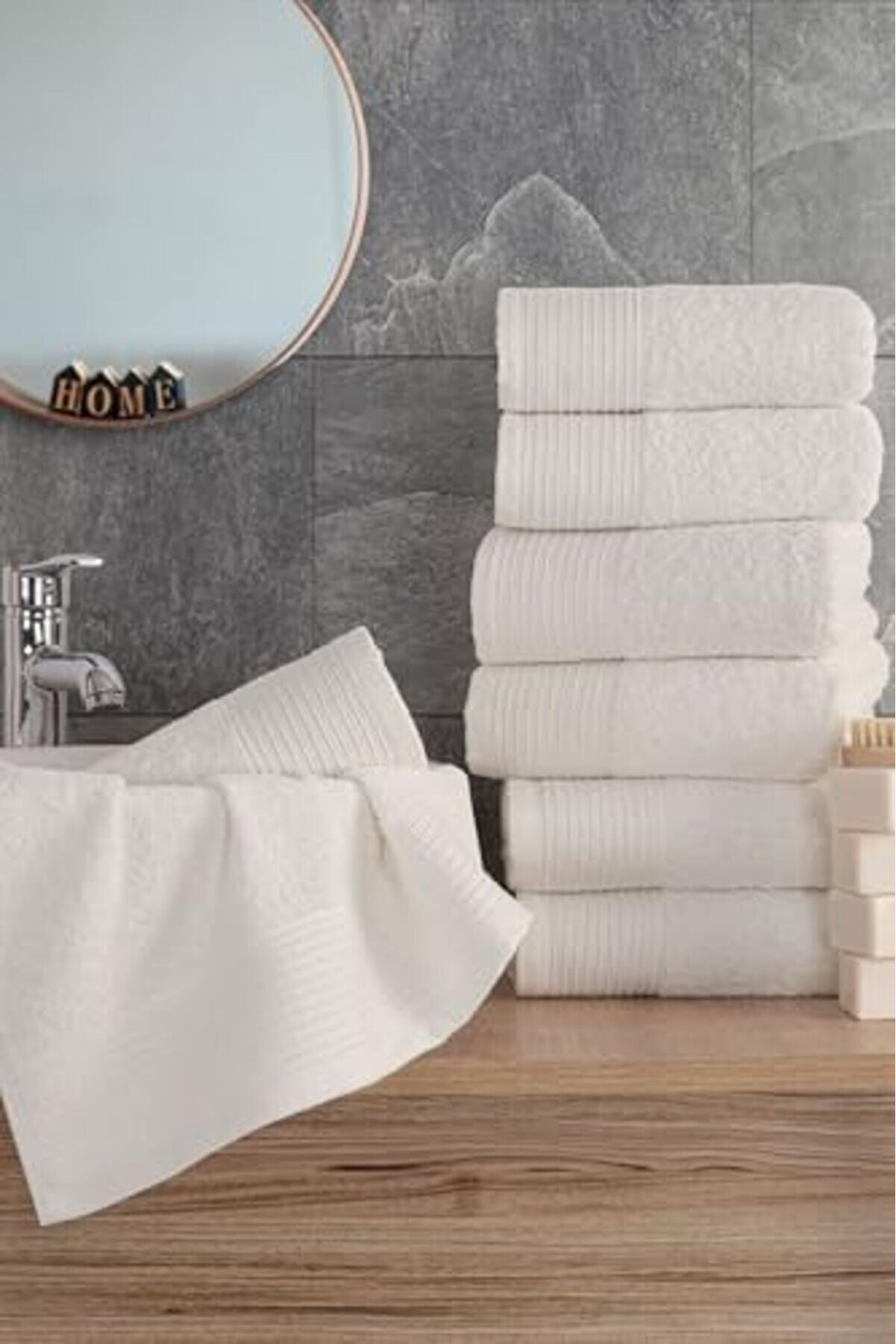 Shopverse Sıla 8 Li̇ Kutulu 50X90Cm Pamuk Havlu Seti̇ Havlu Havlu & Havlu Seti̇ Çeyi̇z El&Yüz Havlu