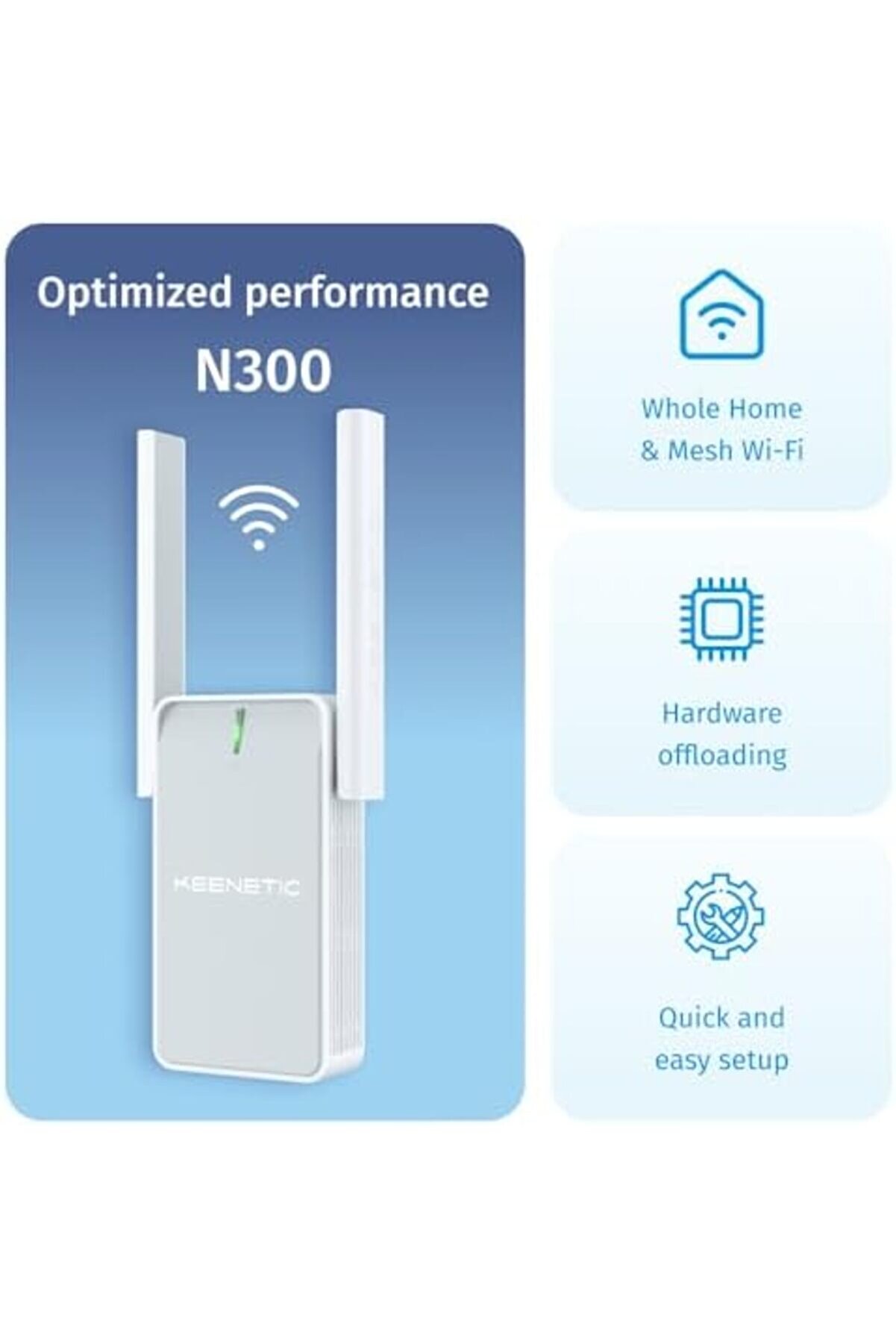 Shopverse Buddy 4 N300 Kablosuz Menzi̇l Geni̇şleti̇ci̇, Wi̇-Fi̇ Mesh, Repeater, Extender, Access Poi̇nt Kn-