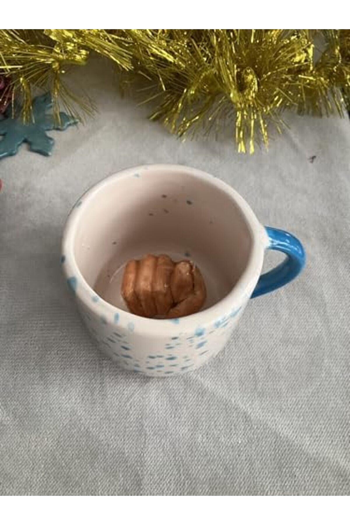 Shopverse Nahl Kupa, El Yapımı Serami̇k Kupa, Düğün, Doğum Günü, Bebek Mevli̇di̇, Ev Açılışı Hedi̇yesi̇ T