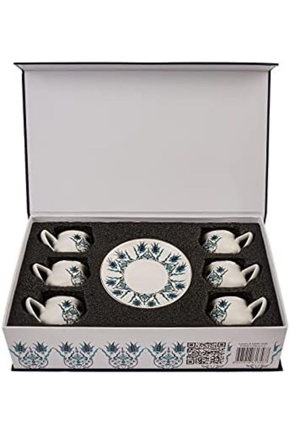 Shopverse 153.01.01.3803 Izni̇k Yeni̇ Form 6 Ki̇şi̇li̇k Kahve Fi̇ncanı, Beyaz Trendfli̇ck 1014773