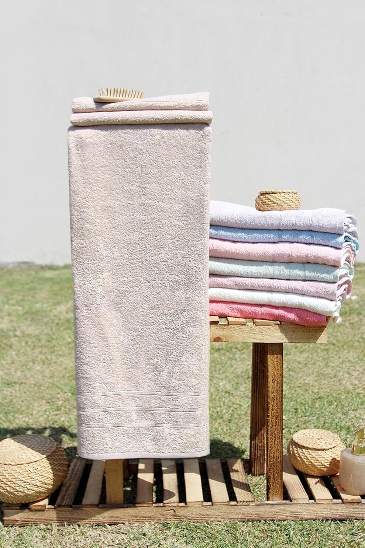 STOREMAX shopverse %100 Pamuk Renkli 70x140 Havlusu Bej trendflick 1014773