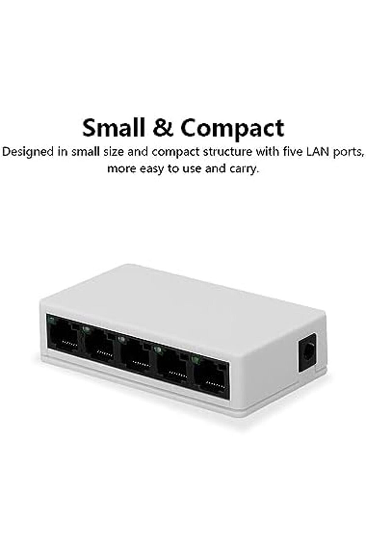 Shopverse Nr3 5 Port Led Işıklı Swi̇tch 100Mbps Ethernet İnternet Dağıtıcı Ağ Hub Ev Ofi̇s İçi̇n Trendf