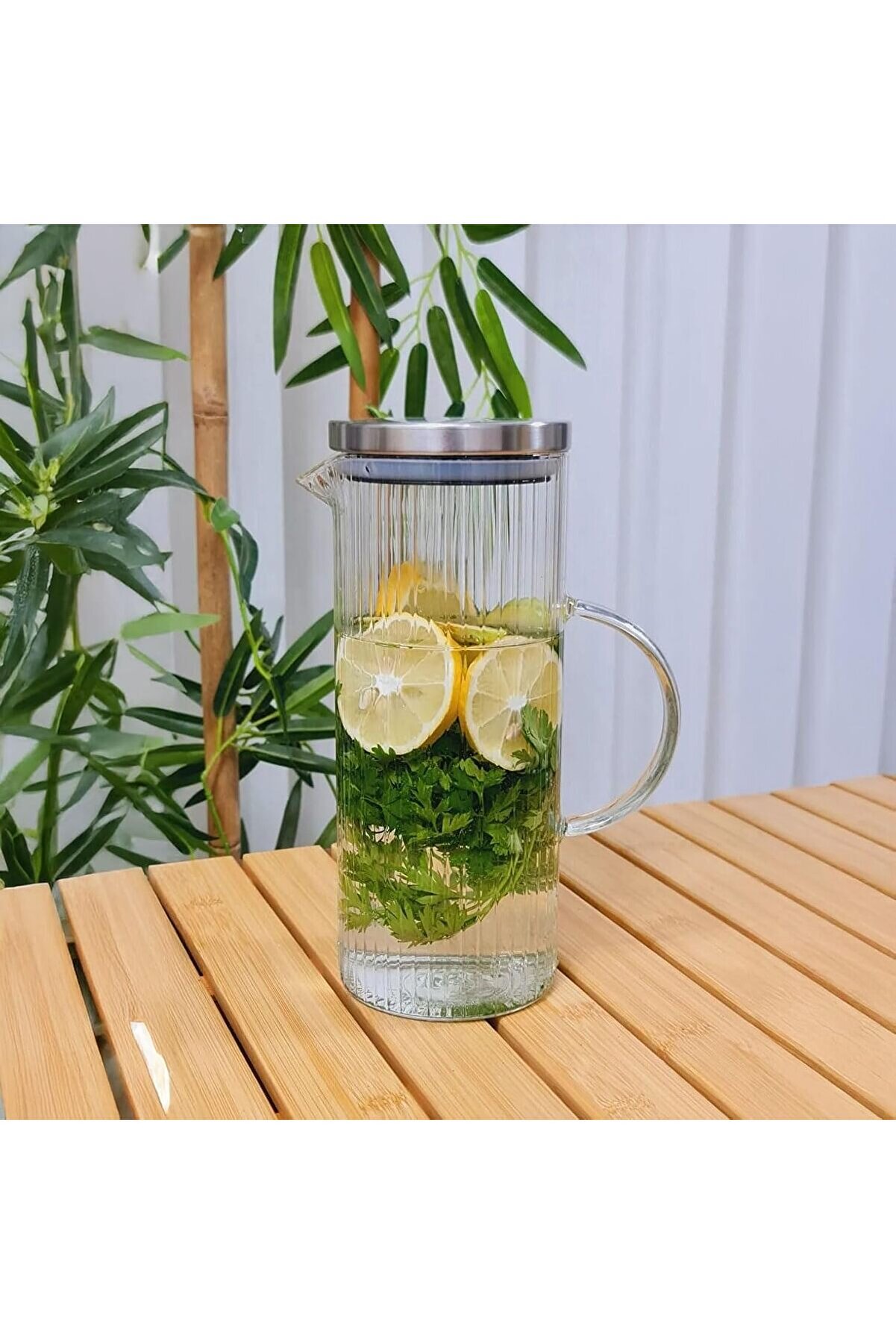 STOREMAX shopverse 1500ml Metal Kapaklı Borosilikat Cam Yağlık & Sürahi – Şık, Dayanıklı ve Sağlıklı Saklama