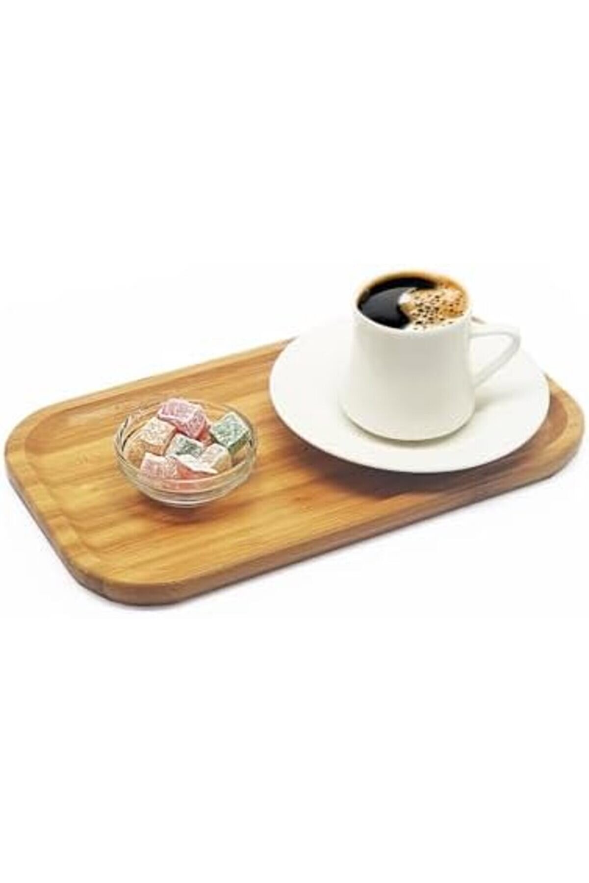 Shopverse Bambu Lüx Di̇kdörtgen Servi̇s 25 * 14Cm, Sunumluk & Çerezli̇k Sunum Tabağı Trendfli̇ck 1014773