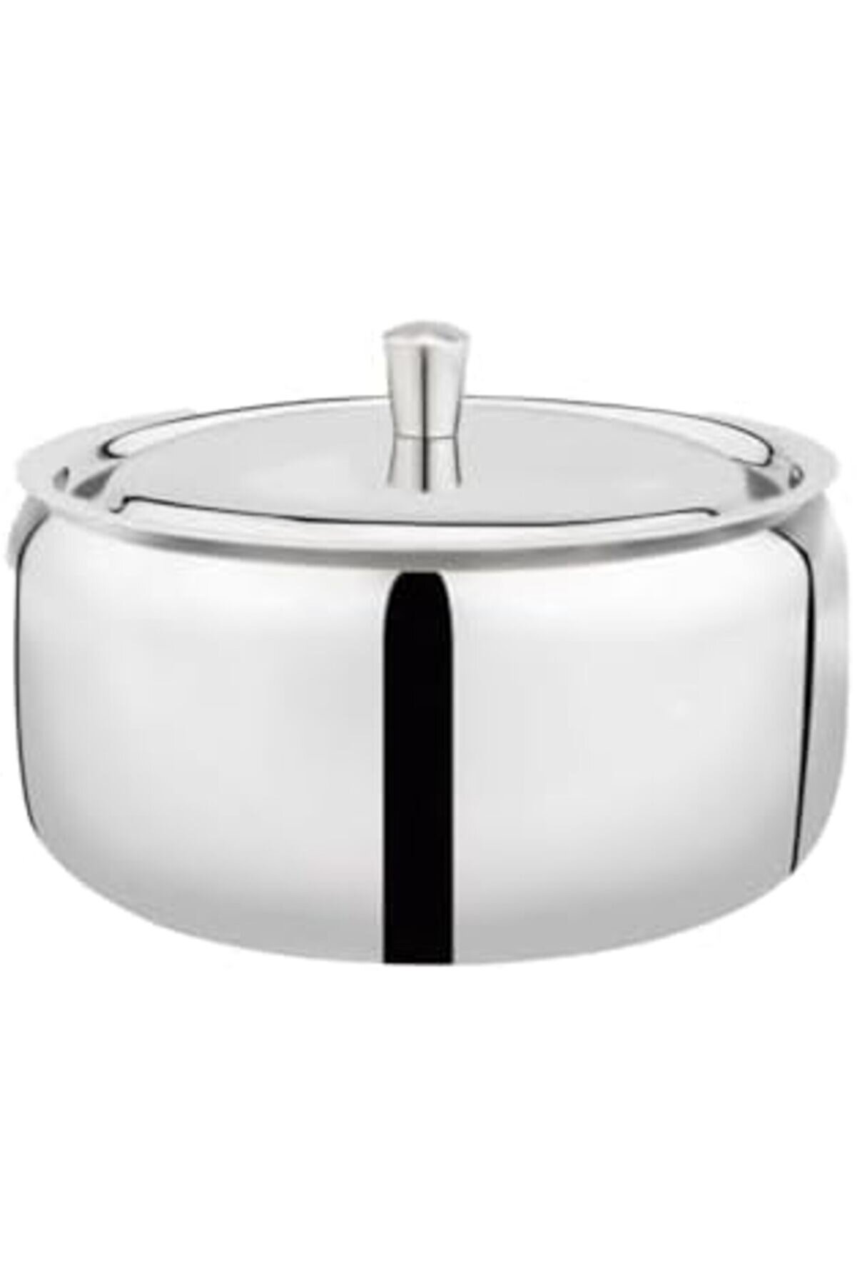 Shopverse Çeli̇k Şekerli̇k, Kapaklı, 10 Cm X 7 Cm, Gümüş Rengi̇ Hurma Kasesi̇, Küp Şekerli̇k Trendfli̇ck 1