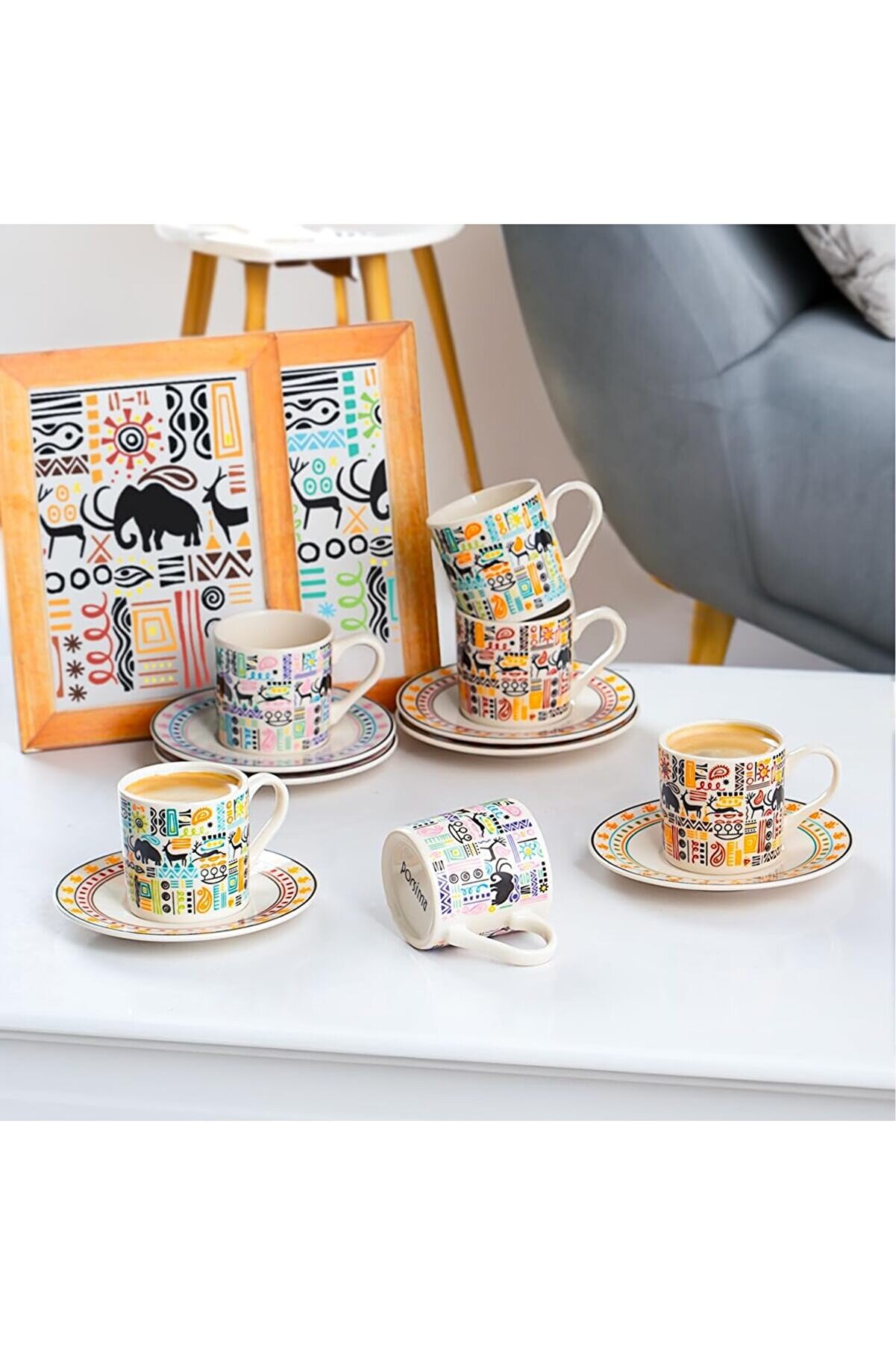 STOREMAX shopverse TE-207 Fincan Takımı-Desenli Fincan Takımı-Türk Kahvesi 6 Kişilik 90 cc trendflick 1014773