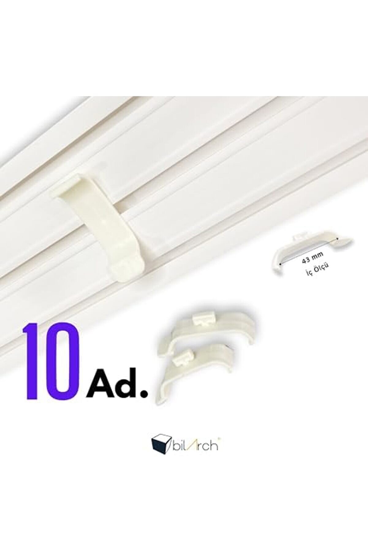 Shopverse Zebra Korni̇şe Takma Aparatı B&uuml;y&uuml;k Boy Kali̇teli̇ 10 Adet Trendfli̇ck 1014773