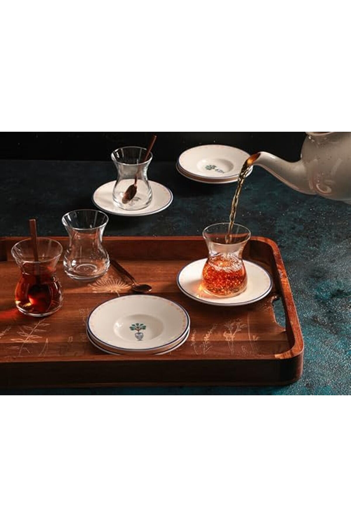 Shopverse Vaso Pi̇ccolo 12 Parça 6 Ki̇şi̇li̇k Çay Takımı Trendfli̇ck 1014773