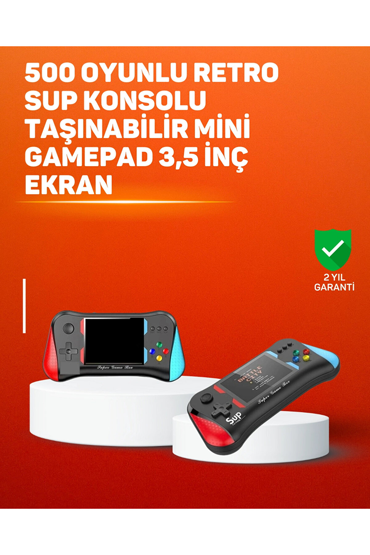gizmurstore 500 Oyunlu El Tipi Taşınabilir Oyun Konsolu – Şarjlı ve TV Bağlantılı Model