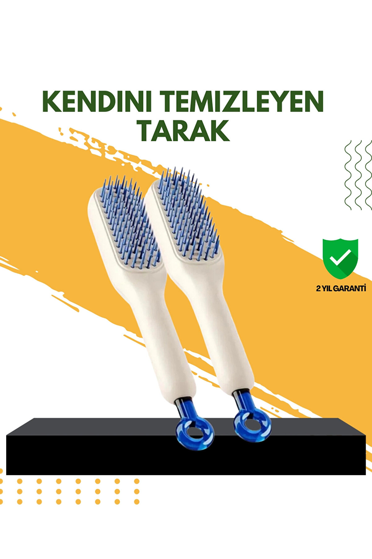 gizmurstore Otomatik Temizlemeli Saç Fırçası – Ergonomik Tasarım, Masaj Etkili, Elektriklenmeyi Önleyici