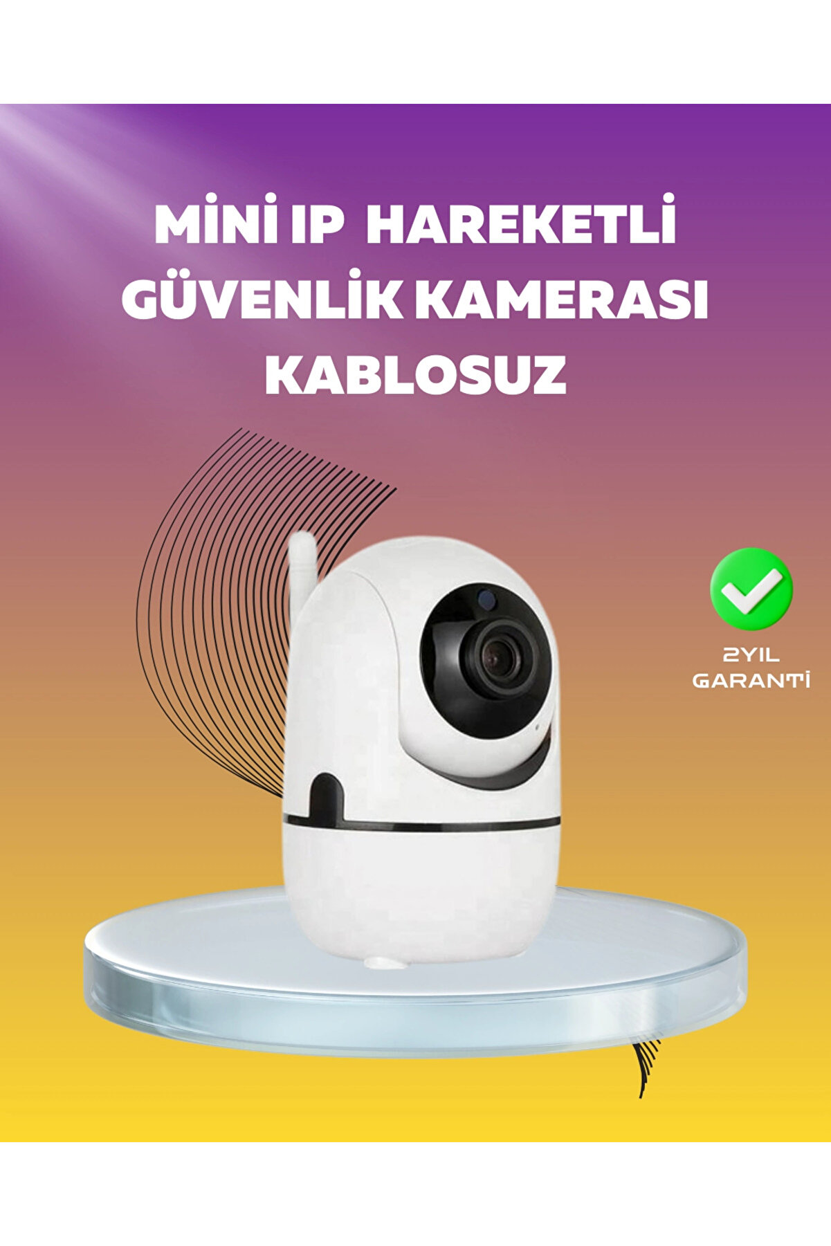 gizmurstore 1080P WiFi Akıllı Güvenlik Kamerası – Pan & Tilt, Hareket Takip ve İki Yönlü Ses