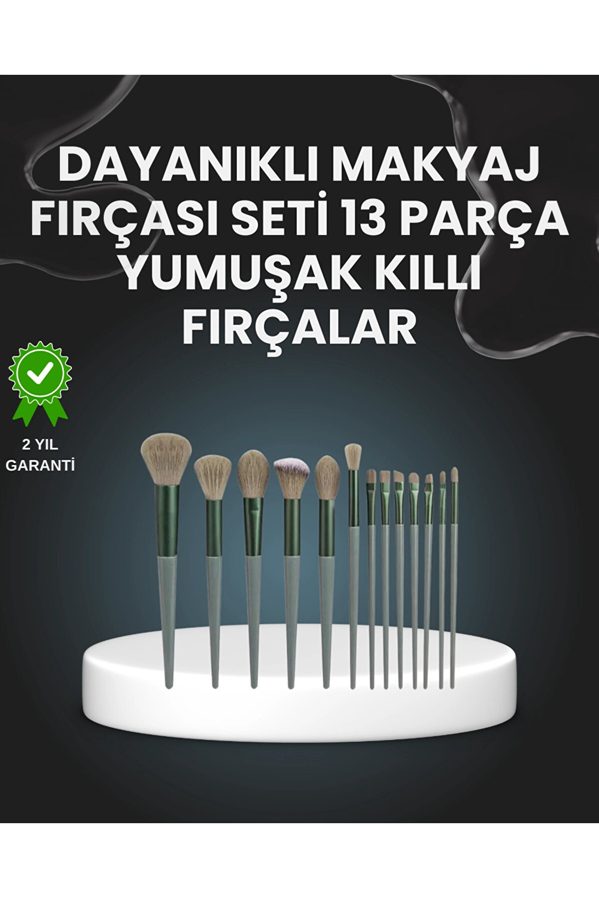 LAMİATAKI 13'lü Fiber Kıllı Yumuşak Makyaj Fırçası Seti Taşınabilir ve Ergonomik Tasarım