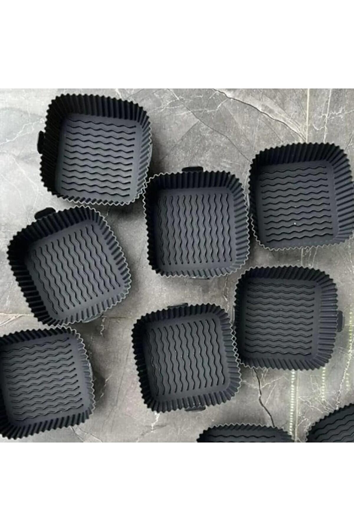STOREMAX shopverse Airfryer Silikon Pişirme Kabı, Kare Hava Fritözü Aksesuarı, Tüm Airfryerlara Uyumlu Yıkana