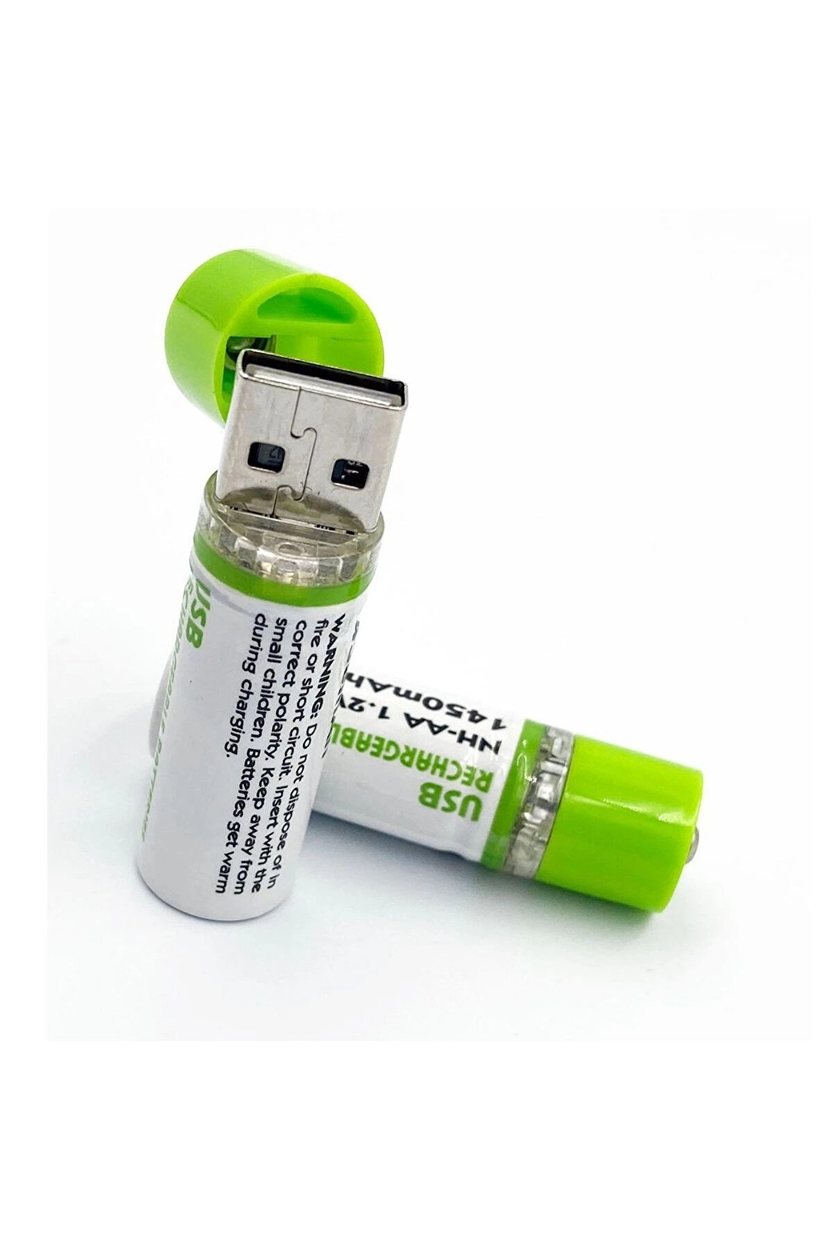 Usb Şarjlı 1450Mah Aa 1.2V Li̇tyum Kalem Pi̇l 2’Li̇ Set Dönüşümlü Batarya