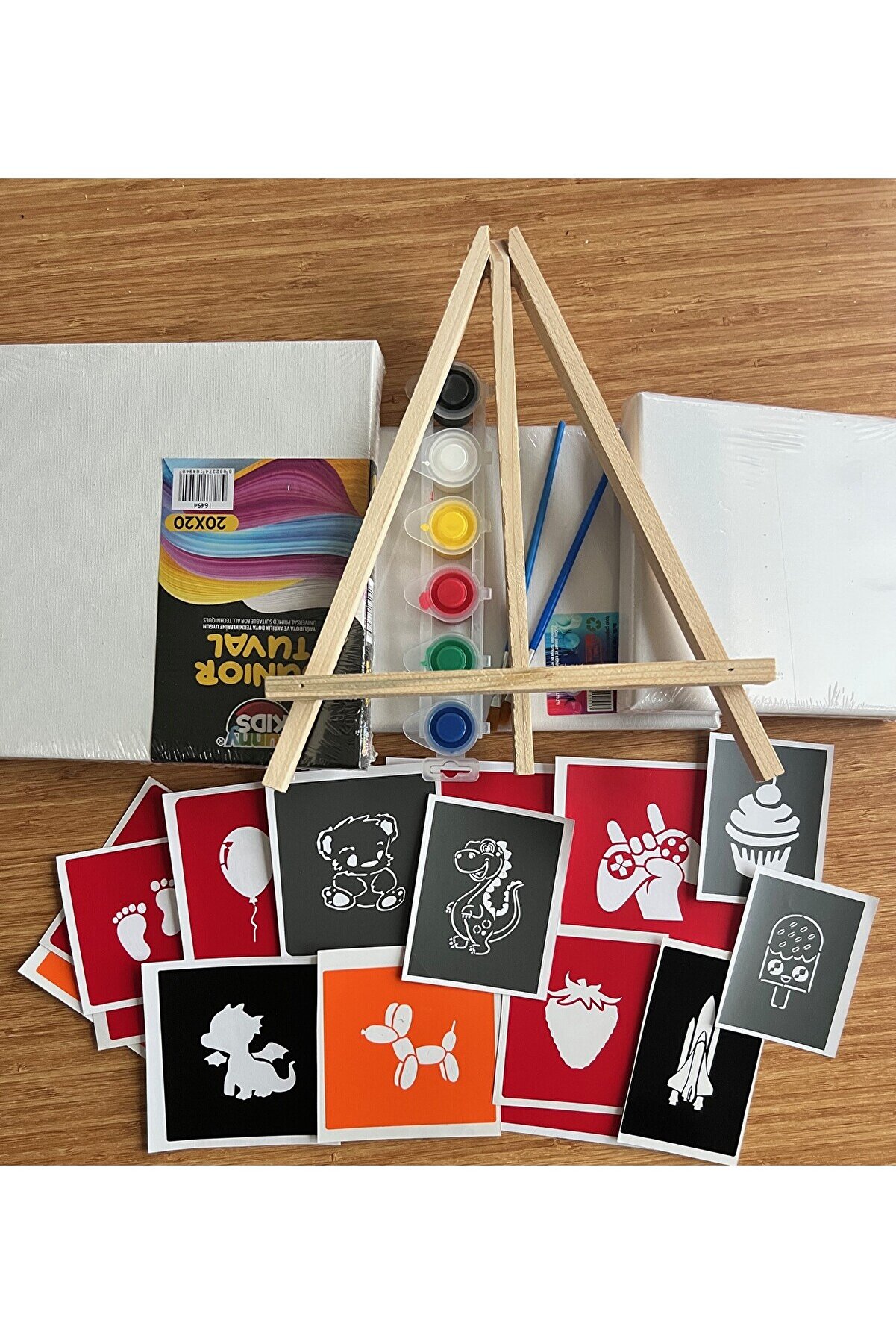 Ai̇rbrush Tattoo Hobi̇ Stenci̇l Boyama Etki̇nli̇k Seti̇ 3 Tuval Şovale 30 Stenci̇l Boya Ve Fır&ccedil;a Seti̇