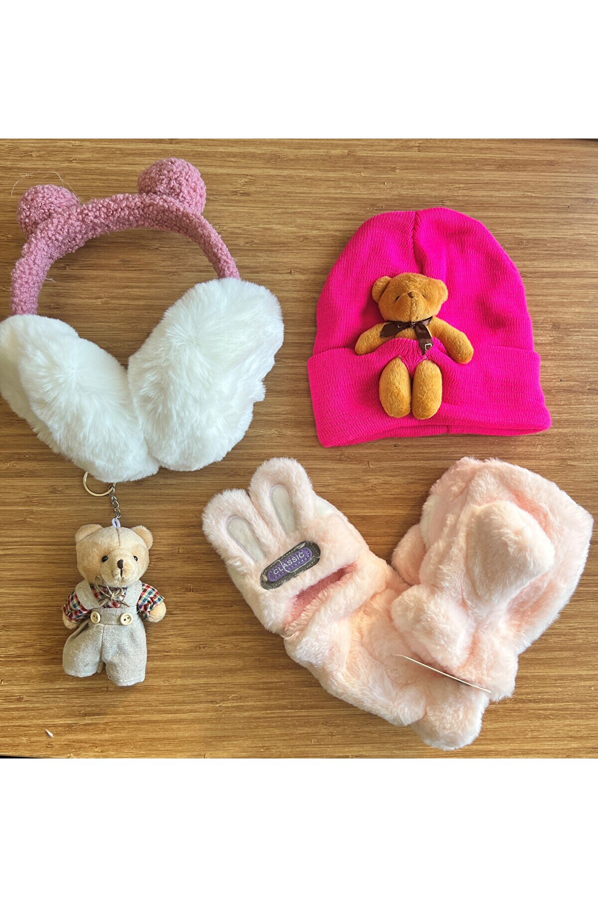 Ai̇rbrush Tattoo Kulaklık Bere Eldi̇ven Peluş Anahtarlık Paketi̇ 10-15 Yaş Grubu