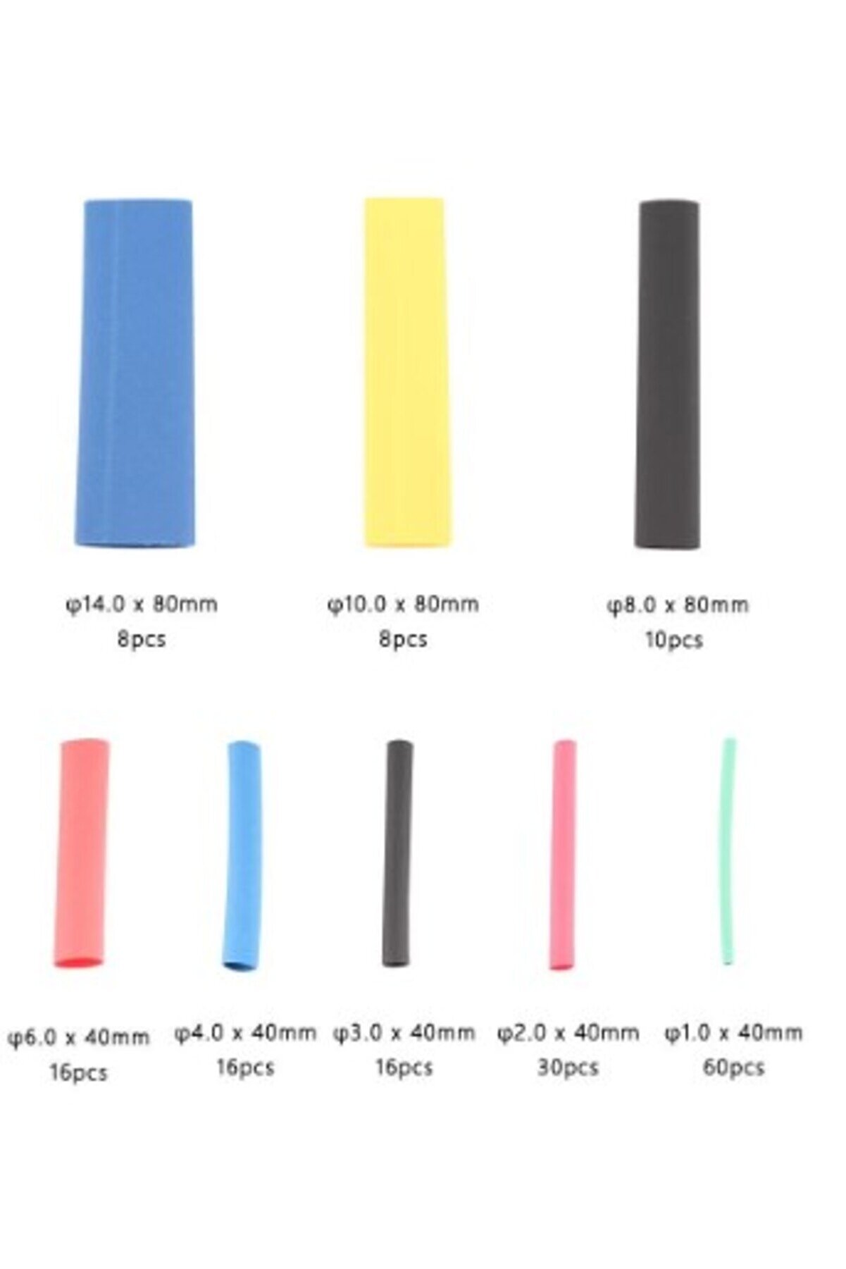 Go İthalat 164 Par&ccedil;a Set Isıyla Daralan Makaron Kablo Koruyucu Kılıf (5258)