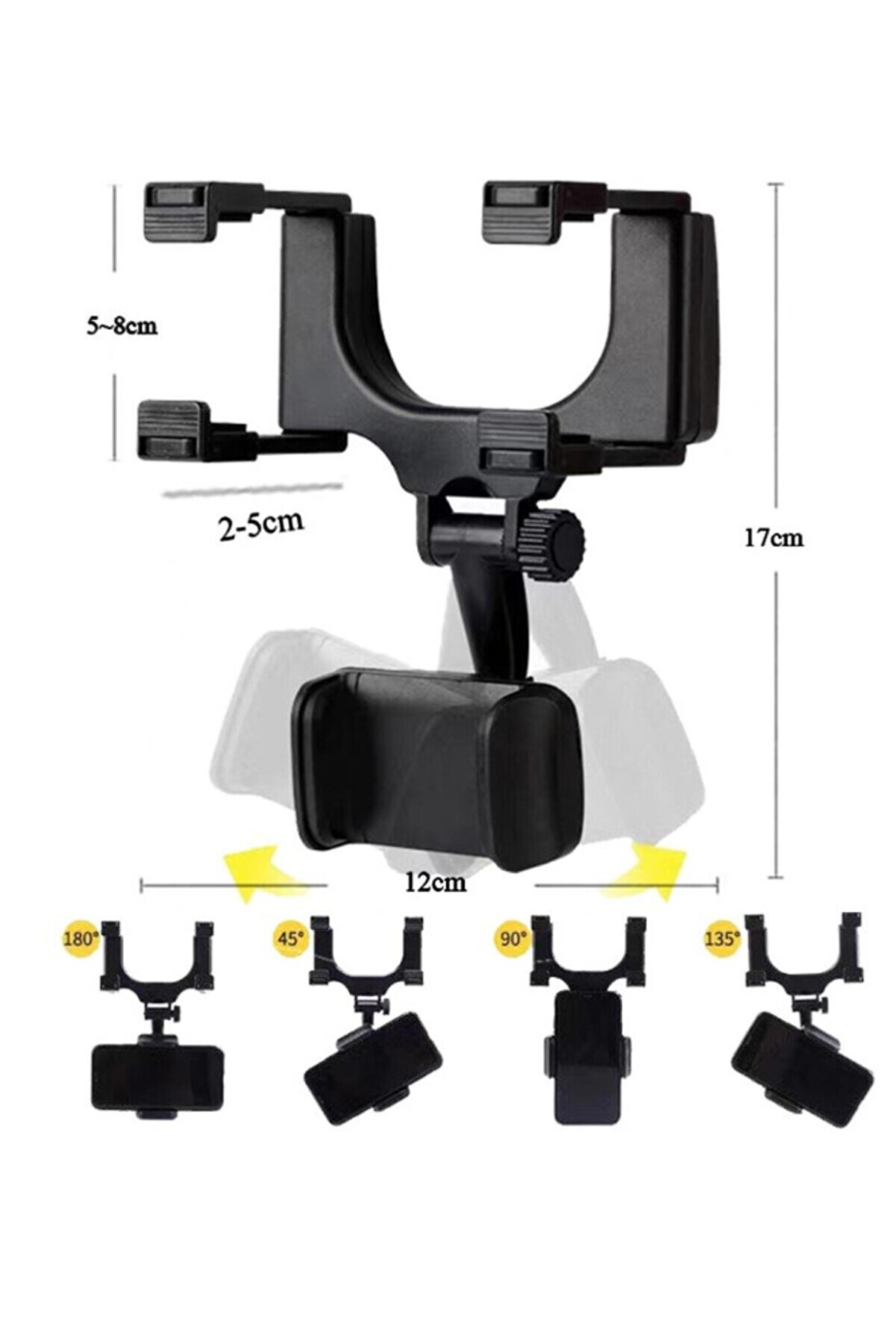 Go İthalat Araba Di̇ki̇z Aynasına Takılan Telefon Tutucu (4457)