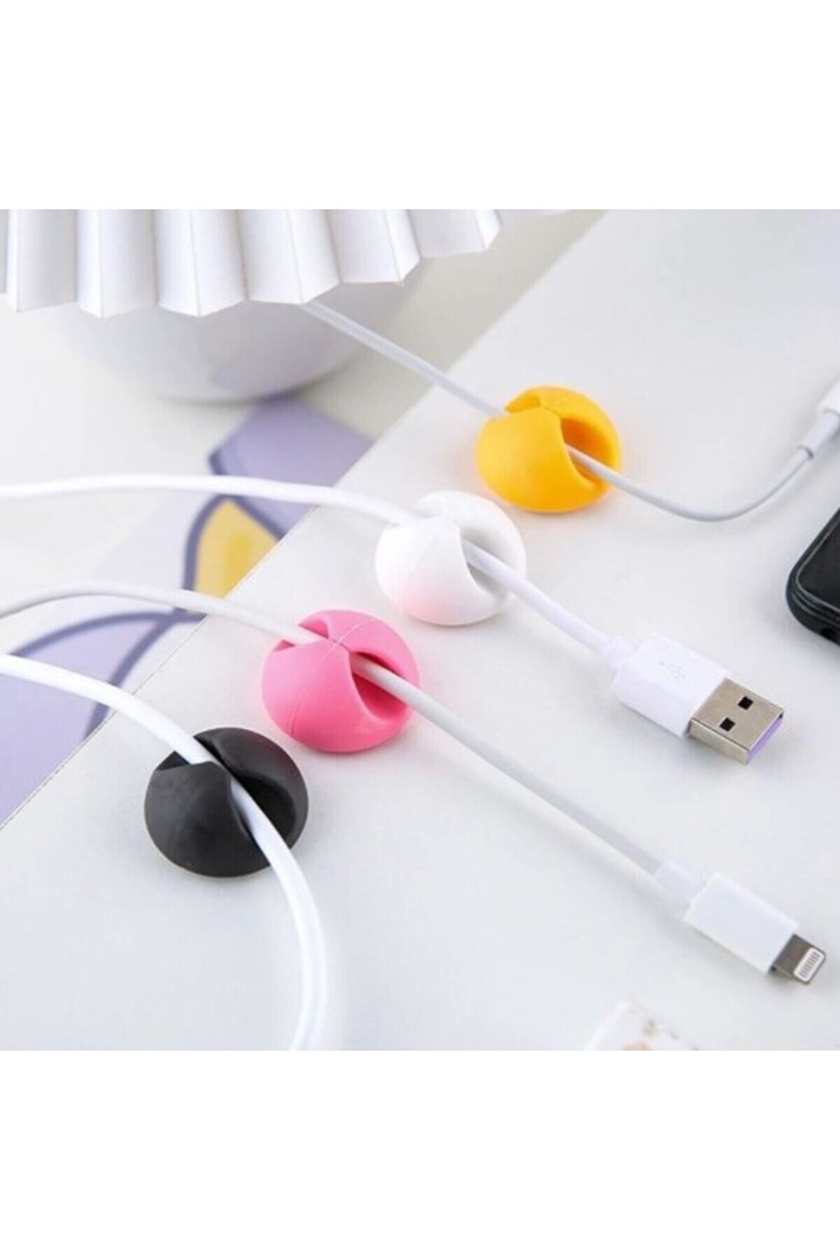 Go İthalat Si̇yah Beyaz Kablo Sabi̇tleme Kli̇psi̇ 10 Lu (5258)