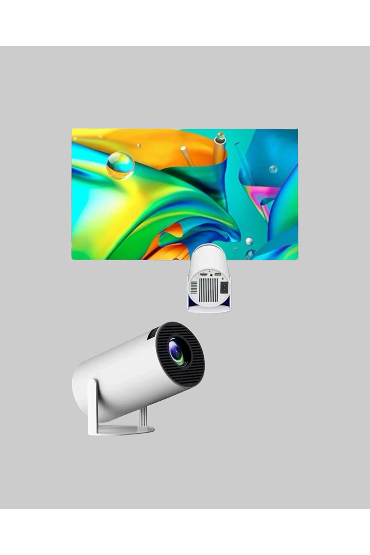 4K Destekli̇ Full Hd Projeksi̇yon Ci̇hazı – 130 İnç Geni̇ş Ekran, Wi̇fi̇ Ve Hdmı Bağlantılı