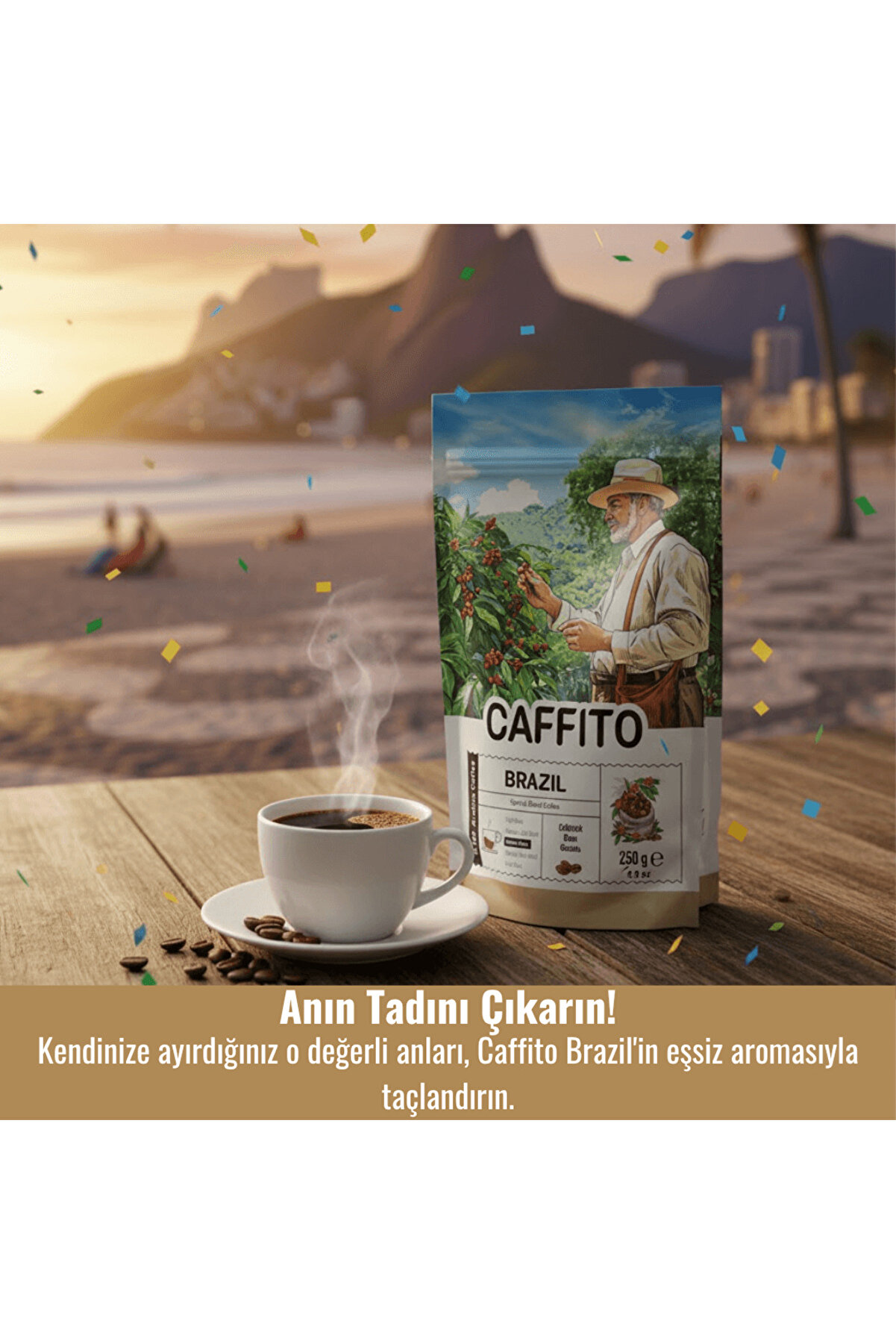 Beta Caffi̇to Caffi̇to Brezi̇lya Fi̇ne Cup Santos - Yöresel Çeki̇rdek Kahve 250 G
