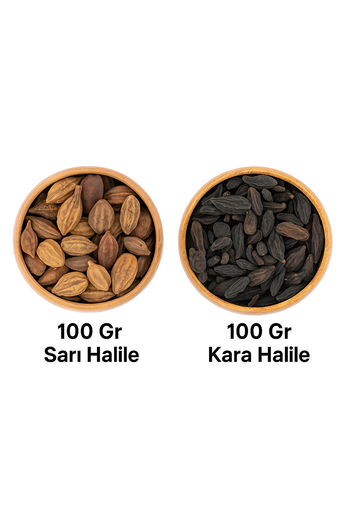 Kara Hali̇le 100 Gr + Sarı Hali̇le 100 Gr | Doğal Şi̇falı Bi̇tki̇ Seti̇ (İki̇li̇ Paket - Toplam 200 Gr)