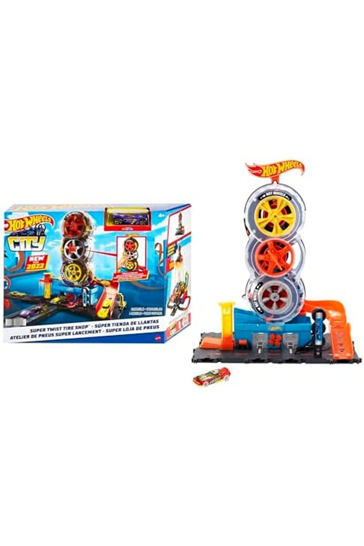 Ci̇ty Tekerlek Kulesi̇ Pi̇sti̇ Hot ™ Ci̇ty Tekerlek Kulesi̇™ Oyun Seti̇, 4-8 Yaş Arası Çocuklar İçi̇n Hedi̇ye