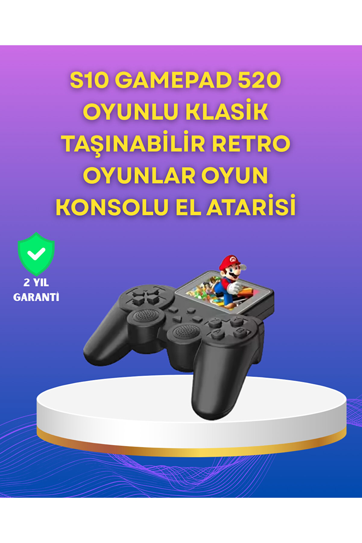 Toptan Bulurum 2.4 İnç Ekranlı 500 Oyunlu Taşınabilir Retro Oyun Konsolu, Şarjlı El Tipi Mini