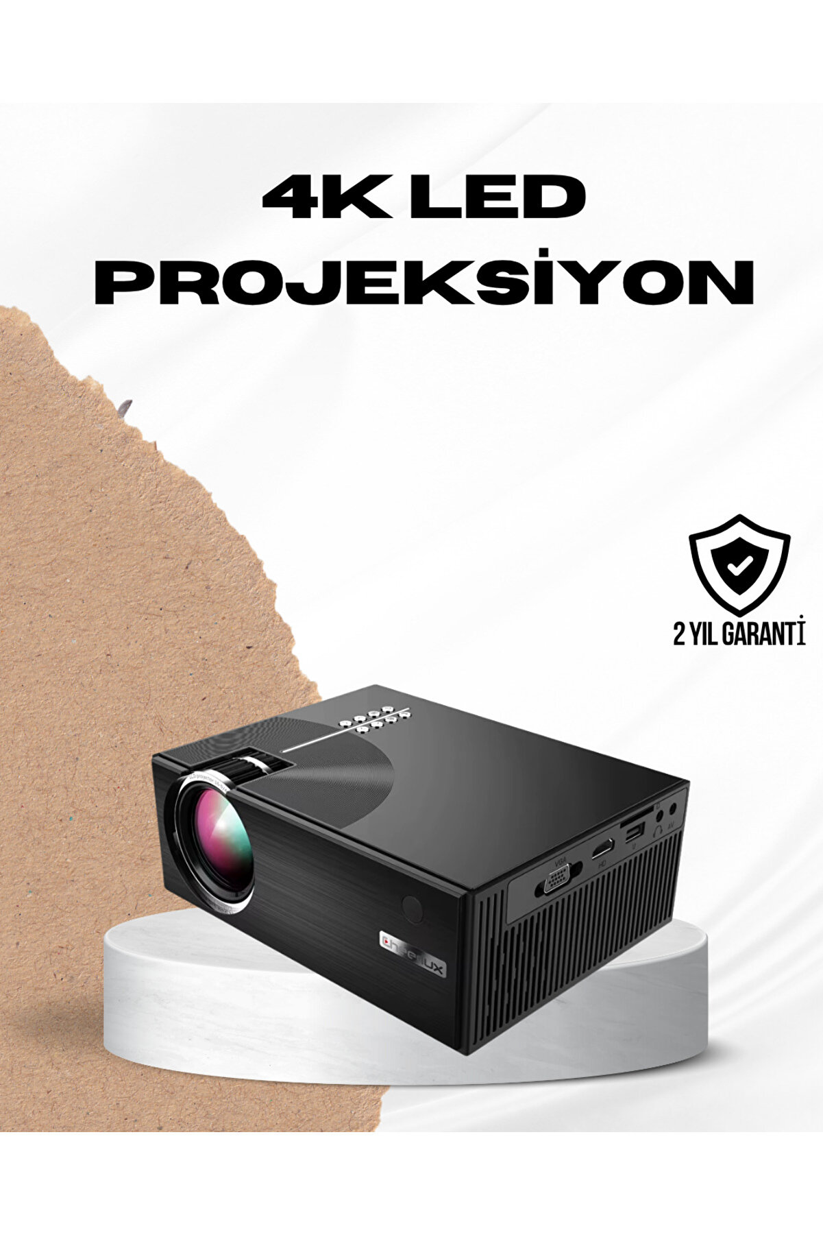 Toptan Bulurum HDMI ve USB Girişli Taşınabilir Projeksiyon – Full HD, Kumandalı, Oyun ve Film Deneyimi