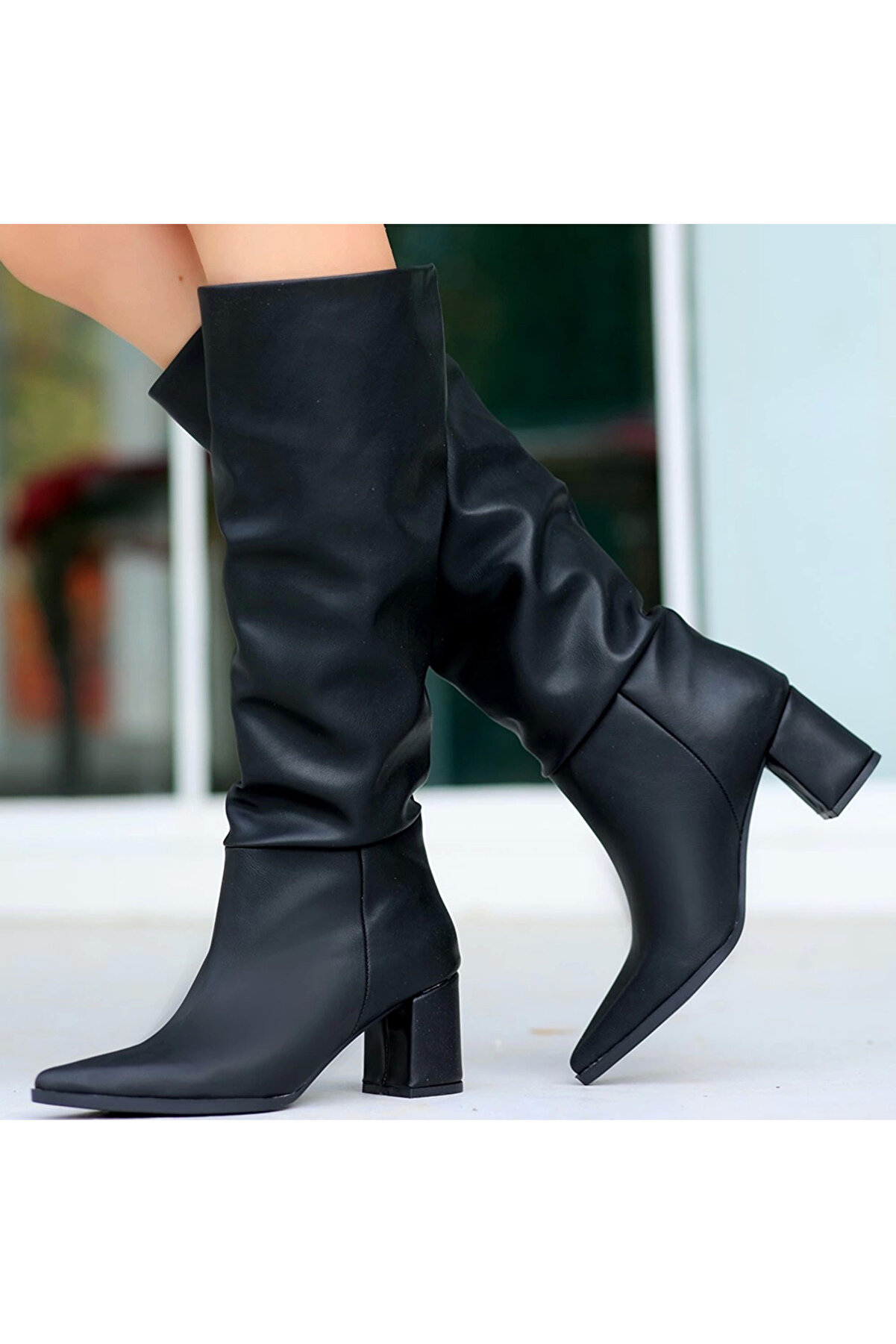 Ethab Ti̇caret Roksa Si̇yah Ci̇lt Topuklu &Ccedil;i̇zme